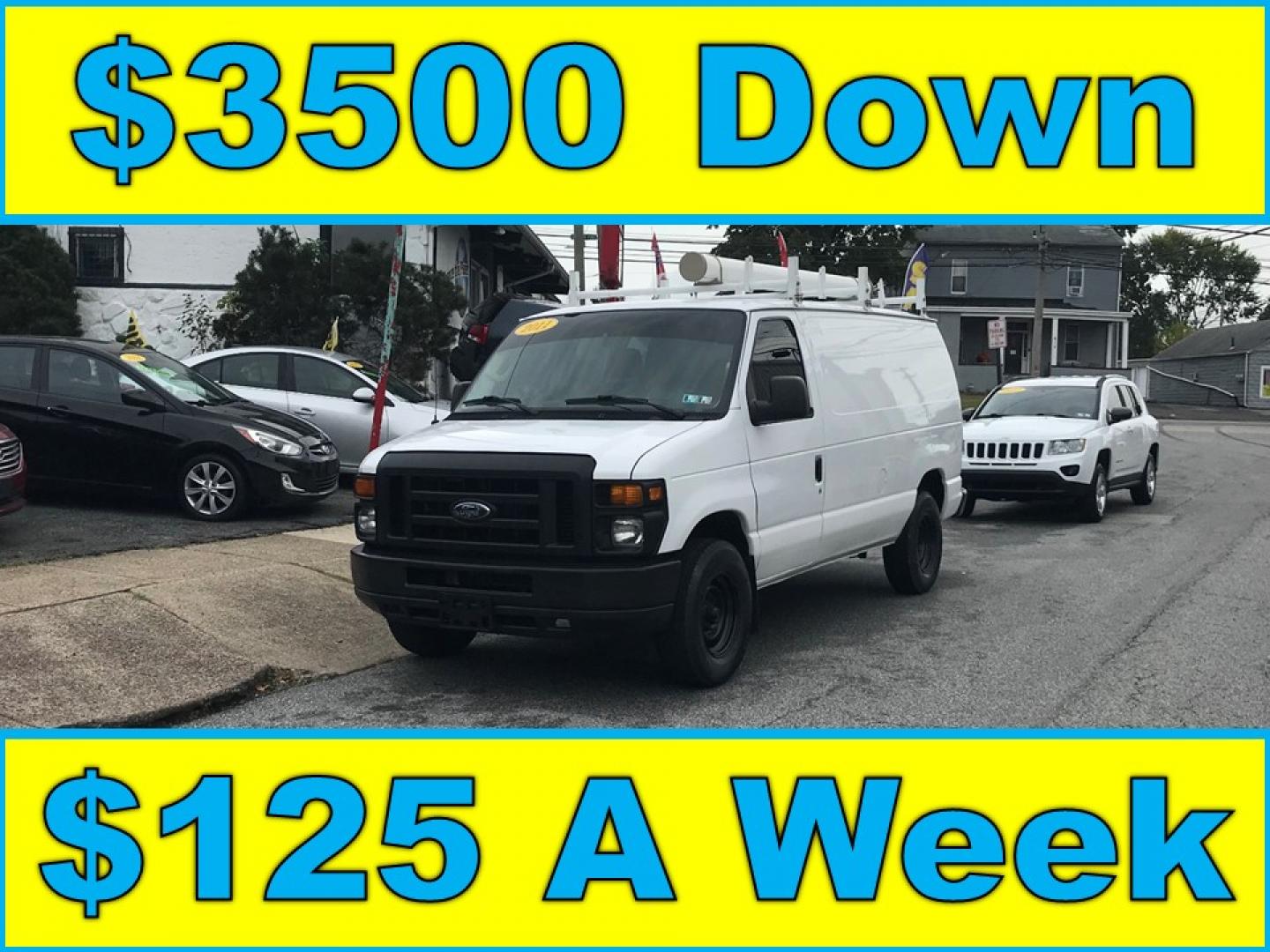 2011 White /Gray Ford E-Series Van E-250 (1FTNE2EL6BD) with an 5.4L V8 SOHC 16V engine, 4-Speed Automatic transmission, located at 577 Chester Pike, Prospect Park, PA, 19076, (610) 237-1015, 39.886154, -75.302338 - Photo#0