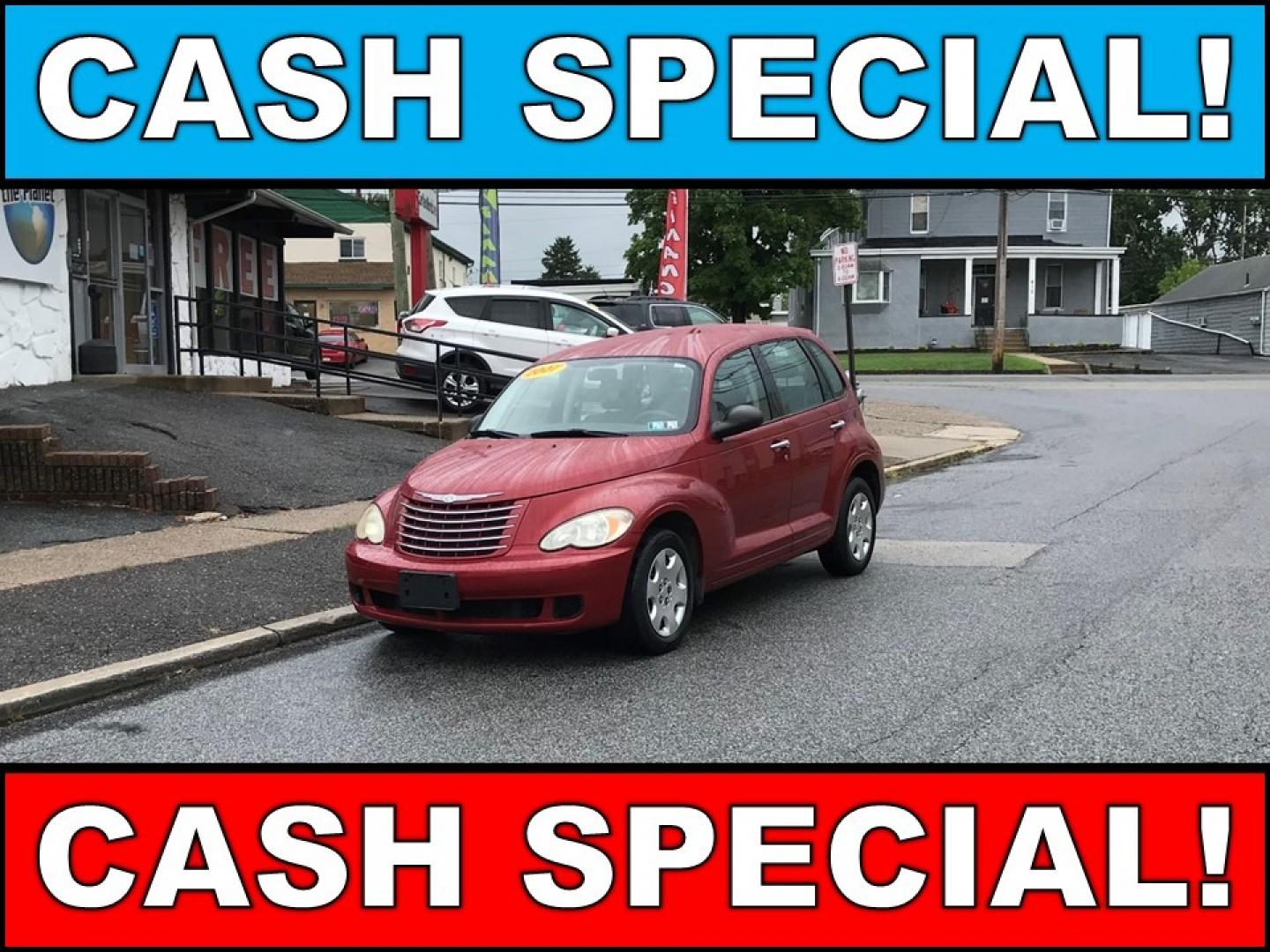 2007 Red /Tan Chrysler PT Cruiser Base (3A4FY48B57T) with an 2.4L L4 DOHC 16V engine, Automatic transmission, located at 577 Chester Pike, Prospect Park, PA, 19076, (610) 237-1015, 39.886154, -75.302338 - 07 Chrysler PT Cruiser: only 119k miles, great on gas, new PA inspection, SUPER clean, runs GREAT! *Vehicle sold as-is* - Photo#0