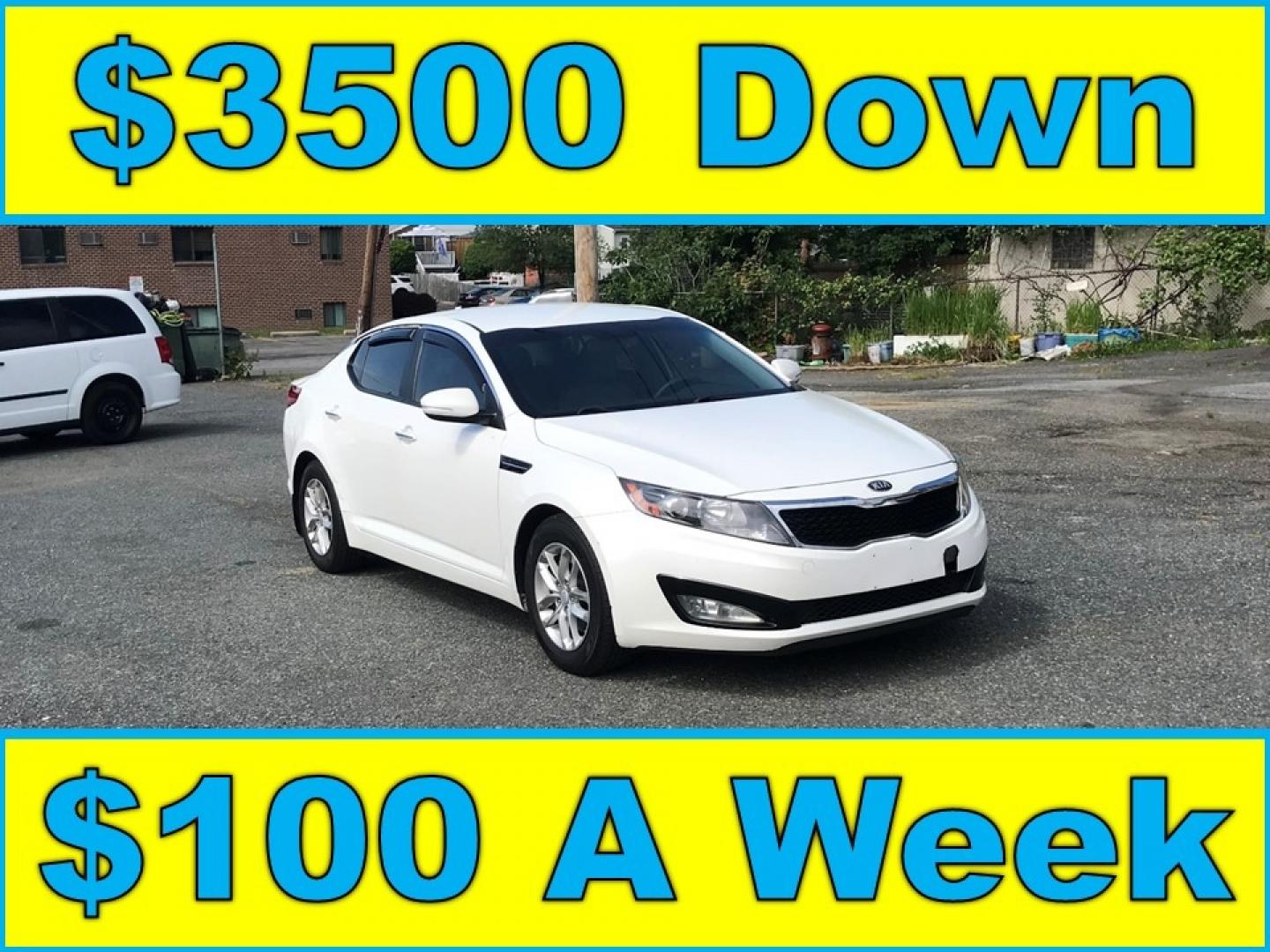 2013 White /Gray Kia Optima LX (KNAGM4A77D5) with an 2.4L L4 DOHC 16V engine, Automatic transmission, located at 577 Chester Pike, Prospect Park, PA, 19076, (610) 237-1015, 39.886154, -75.302338 - 13 Kia Optima LX: Only 128k miles, backup camera, SUPER clean, runs LIKE NEW! This vehicle comes inspected and has been given a bumper to bumper safety check. It is very clean, reliable, and well maintained. We offer a unique pay plan that is known for being the easiest and fastest financing opti - Photo#0