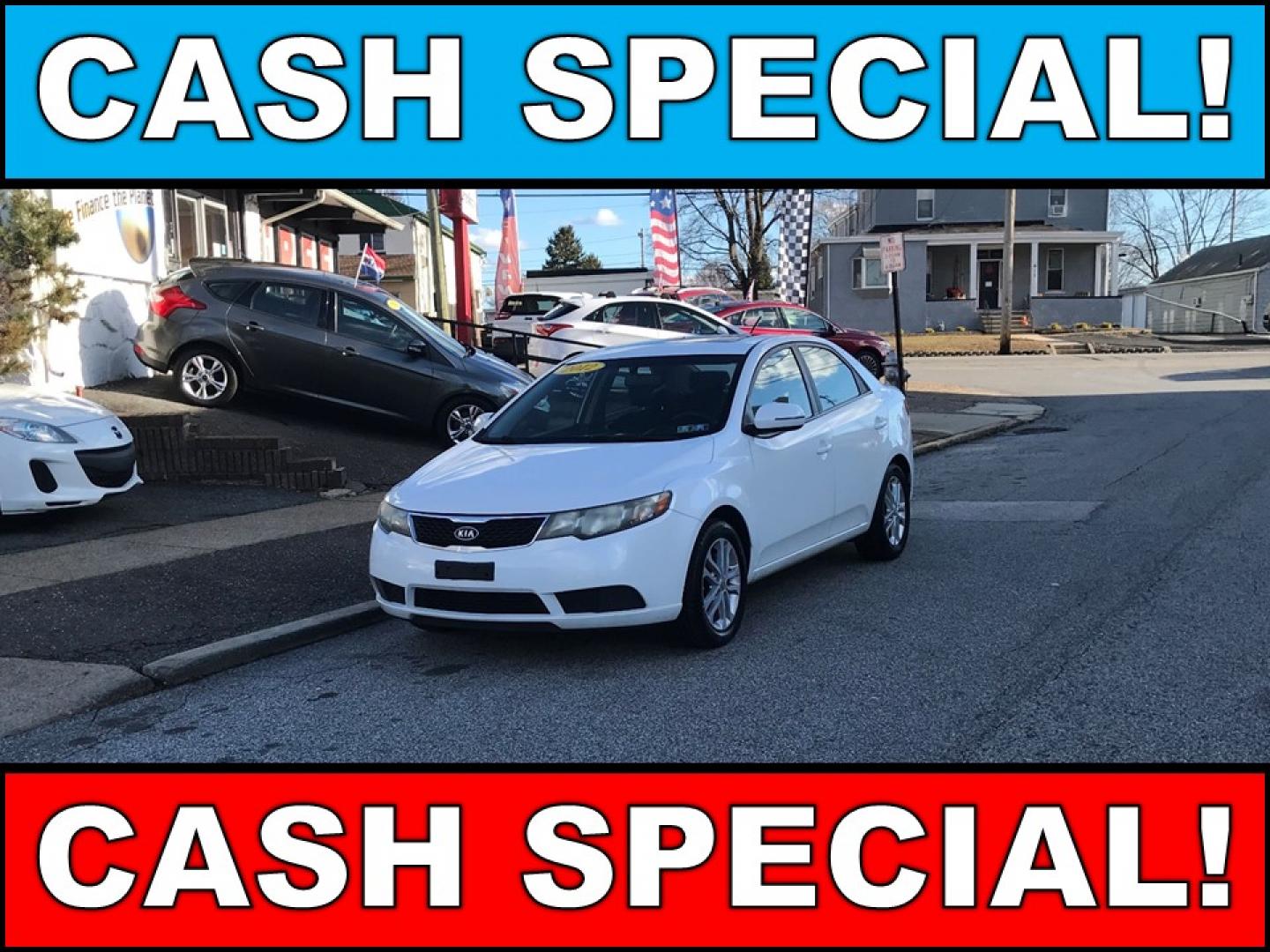 2012 White /Gray Kia Forte EX (KNAFU4A2XC5) with an 2.0L L4 DOHC 16V engine, Automatic transmission, located at 577 Chester Pike, Prospect Park, PA, 19076, (610) 237-1015, 39.886154, -75.302338 - Photo#0