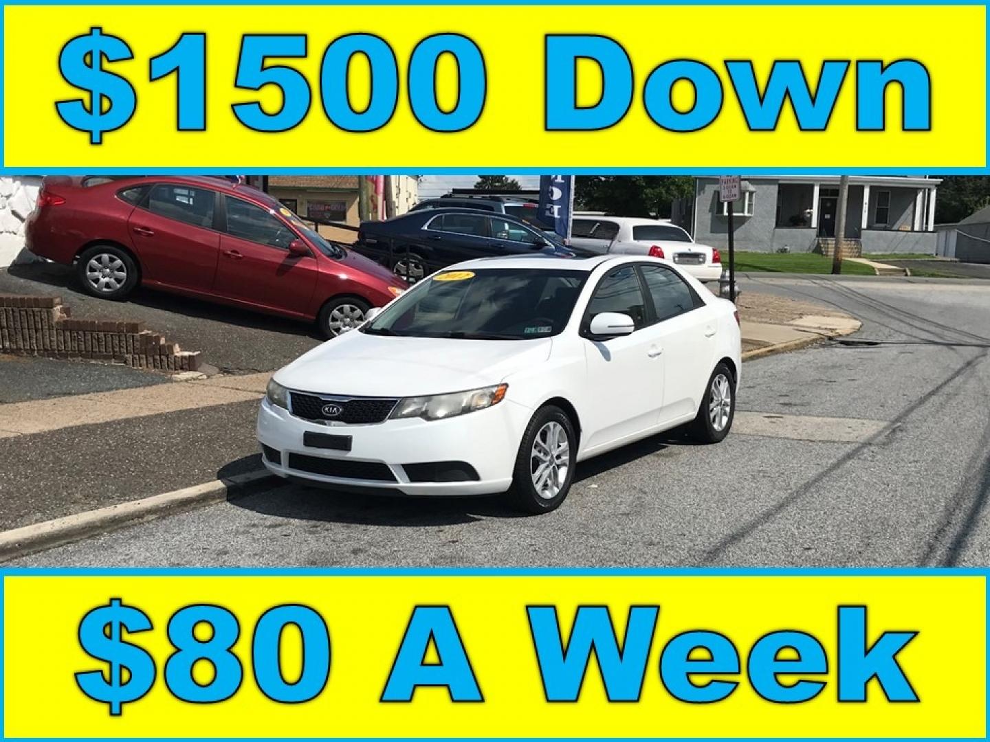 2012 White /Gray Kia Forte EX (KNAFU4A2XC5) with an 2.0L L4 DOHC 16V engine, Automatic transmission, located at 577 Chester Pike, Prospect Park, PA, 19076, (610) 237-1015, 39.886154, -75.302338 - 12 Kia Forte EX: Only 126k miles, sunroof, 7/24 PA inspection, great on gas, runs LIKE NEW! This vehicle comes inspected and has been given a bumper to bumper safety check. It is very clean, reliable, and well maintained. We offer a unique pay plan that is known for being the easiest and fastest - Photo#0