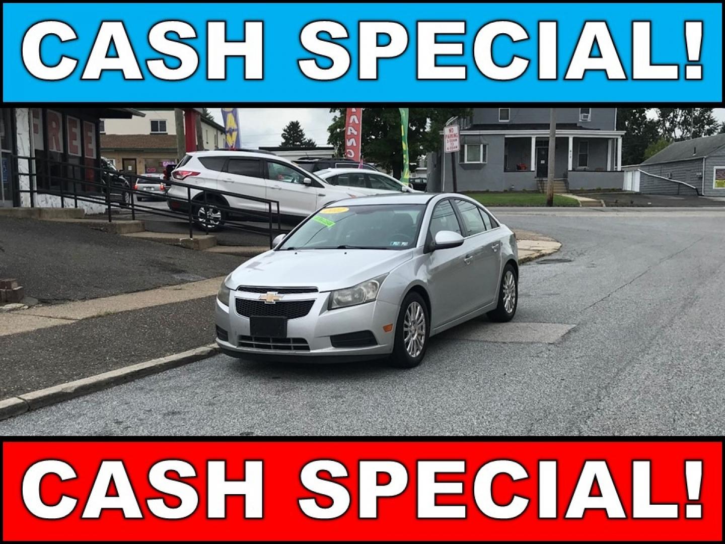 2012 Silver /Gray Chevrolet Cruze Eco (1G1PK5SC1C7) with an 1.4L L4 DOHC 16V TURBO engine, 6-Speed Manual transmission, located at 577 Chester Pike, Prospect Park, PA, 19076, (610) 237-1015, 39.886154, -75.302338 - 12 Chevy Cruze: Stick shift, great on gas, new PA inspection, manual transmission, SUPER clean, runs LIKE NEW! *Vehicle sold as-is* - Photo#0