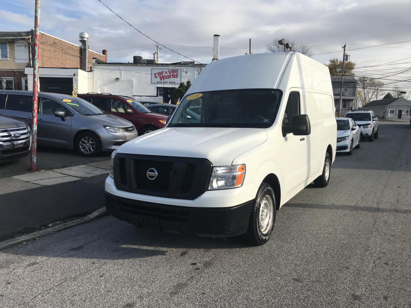 2016 White /Gray Nissan NV Cargo 2500 HD S V6 High Roof (1N6BF0LY3GN) with an 4.0L V6 engine, 5A transmission, located at 577 Chester Pike, Prospect Park, PA, 19076, (610) 237-1015, 39.886154, -75.302338 - 2016 Nissan NV 2500 HD: High roof, new PA inspection, SUPER clean, runs LIKE NEW! This vehicle comes inspected and has been given a bumper to bumper safety check. It is very clean, reliable, and well maintained. We offer a unique pay plan that is known for being the easiest and fastest financing - Photo#2