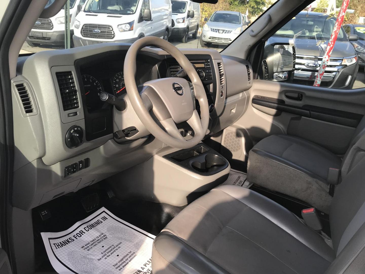 2016 White /Gray Nissan NV Cargo 2500 HD S V6 High Roof (1N6BF0LY3GN) with an 4.0L V6 engine, 5A transmission, located at 577 Chester Pike, Prospect Park, PA, 19076, (610) 237-1015, 39.886154, -75.302338 - 2016 Nissan NV 2500 HD: High roof, new PA inspection, SUPER clean, runs LIKE NEW! This vehicle comes inspected and has been given a bumper to bumper safety check. It is very clean, reliable, and well maintained. We offer a unique pay plan that is known for being the easiest and fastest financing - Photo#7