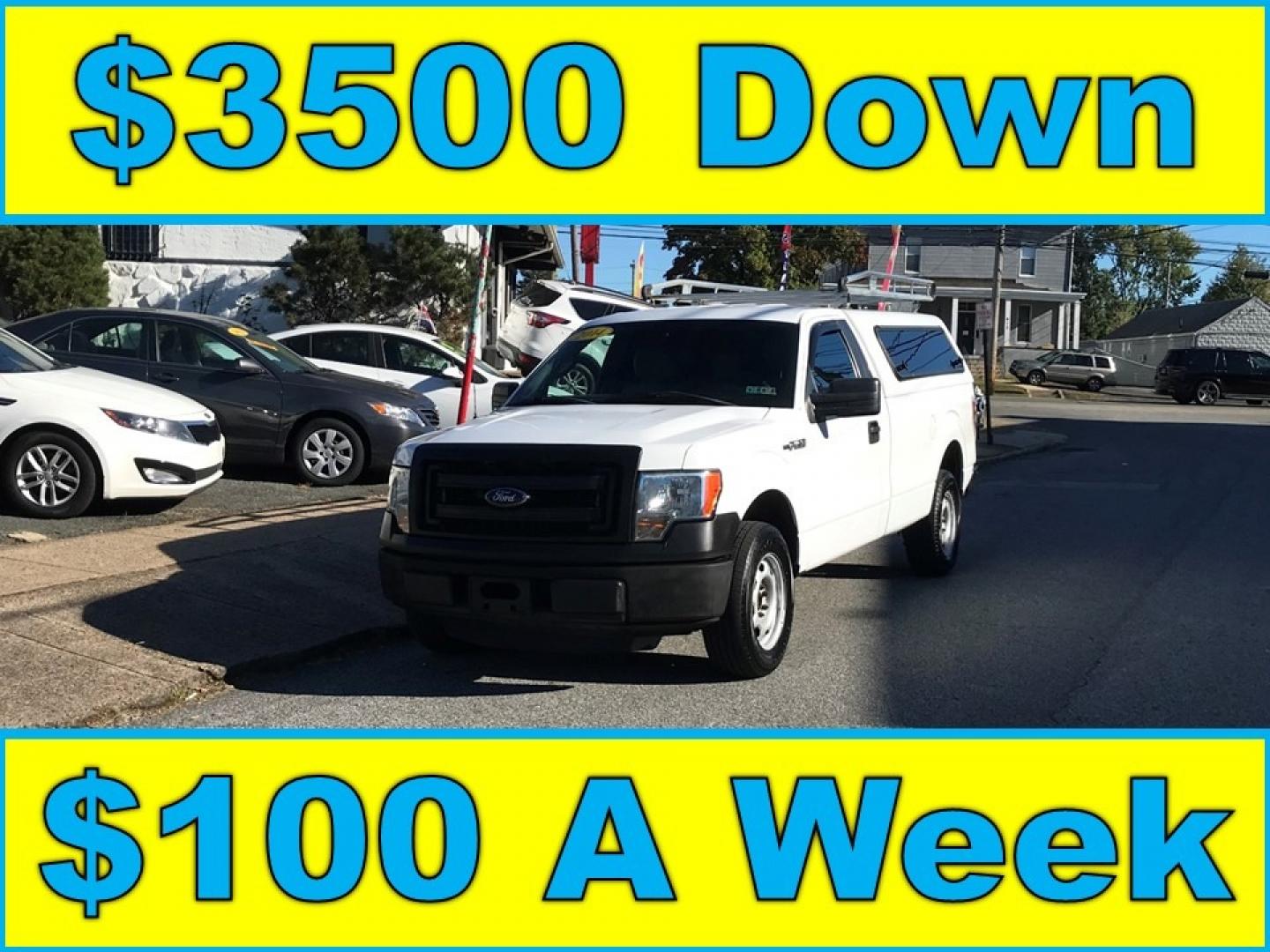 2014 White /Gray Ford F-150 STX 6.5-ft. Bed 2WD (1FTMF1CM6EK) with an 3.7L V6 DOHC 24V engine, 6-Speed Automatic transmission, located at 577 Chester Pike, Prospect Park, PA, 19076, (610) 237-1015, 39.886154, -75.302338 - Photo#0