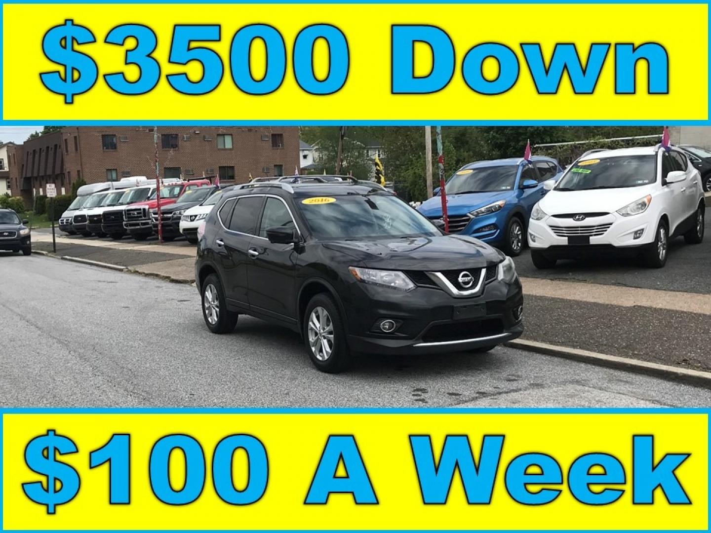 2016 Black /Black Nissan Rogue SV (5N1AT2MV9GC) with an 2.5 V4 engine, Automatic transmission, located at 577 Chester Pike, Prospect Park, PA, 19076, (610) 237-1015, 39.886154, -75.302338 - 2016 Nissan Rogue SV: All wheel drive, backup camera, heated seats, sunroof, new PA inspection, SUPER CLEAN, runs LIKE NEW! This vehicle comes inspected and has been given a bumper to bumper safety check. It is very clean, reliable, and well maintained. We offer a unique pay plan that is known fo - Photo#0