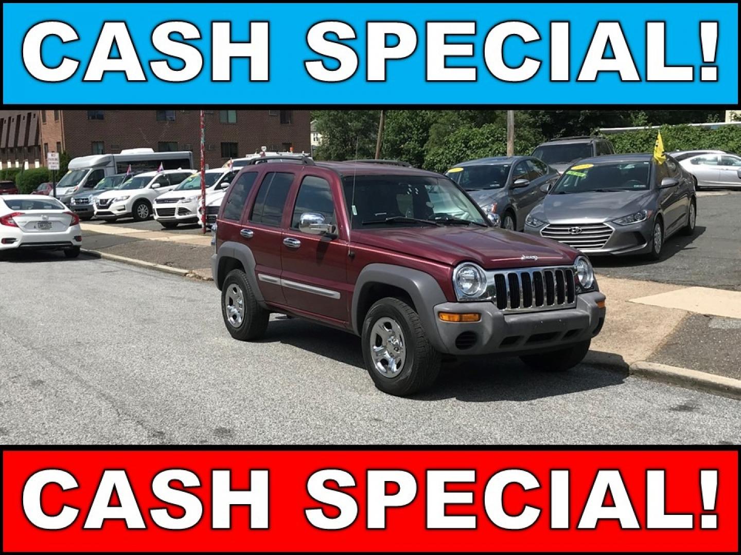 2002 Red /Gray Jeep Liberty Sport (1J4GL48K32W) with an 3.7 V6 engine, Automatic transmission, located at 577 Chester Pike, Prospect Park, PA, 19076, (610) 237-1015, 39.886154, -75.302338 - Photo#0