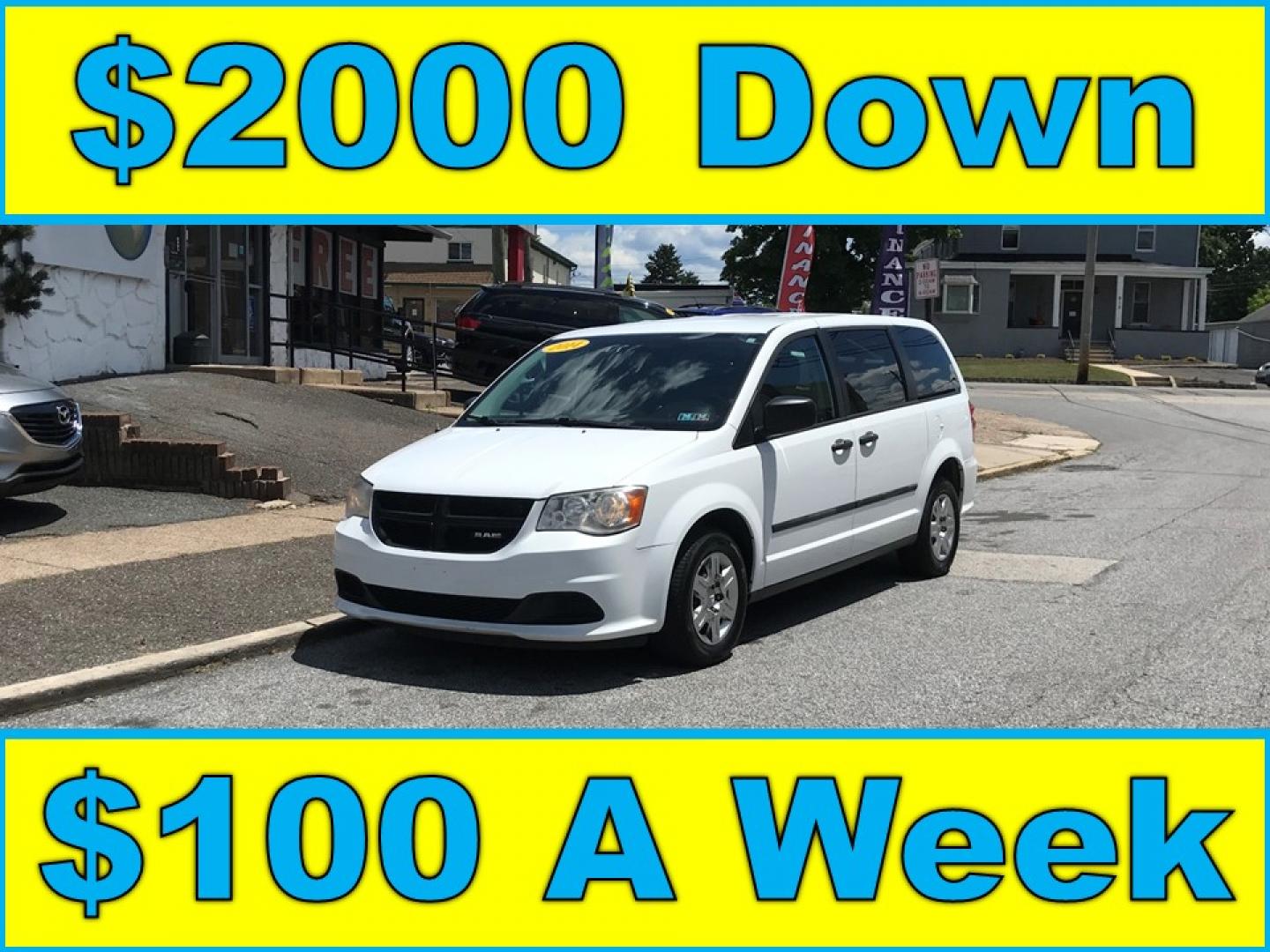 2014 White /Gray Dodge Cargo Van Cargo Van (2C4JRGAG7ER) with an 3.6 V6 engine, Automatic transmission, located at 577 Chester Pike, Prospect Park, PA, 19076, (610) 237-1015, 39.886154, -75.302338 - Photo#0