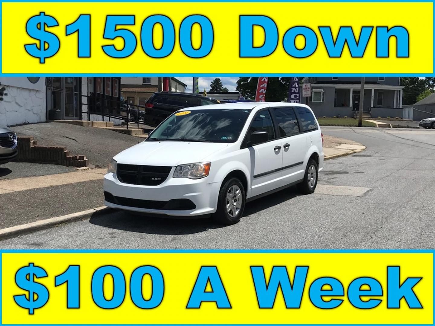 2014 White /Gray Dodge Cargo Van Cargo Van (2C4JRGAG7ER) with an 3.6 V6 engine, Automatic transmission, located at 577 Chester Pike, Prospect Park, PA, 19076, (610) 237-1015, 39.886154, -75.302338 - Photo#0