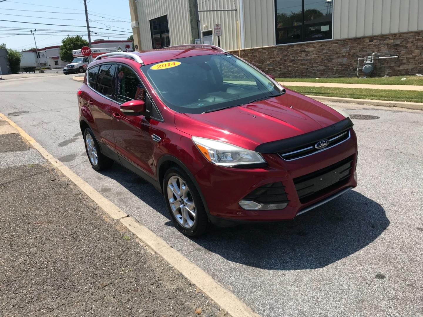 2014 Red /Gray Ford Escape Titanium (1FMCU9J99EU) with an 2.0 V4 engine, Automatic transmission, located at 577 Chester Pike, Prospect Park, PA, 19076, (610) 237-1015, 39.886154, -75.302338 - 2014 Ford Escape Titanium: 4x4, backup camera, new PA inspection, great on gas, SUPER CLEAN, runs LIKE NEW! This vehicle comes inspected and has been given a bumper to bumper safety check. It is very clean, reliable, and well maintained. We offer a unique pay plan that is known for being the easi - Photo#3