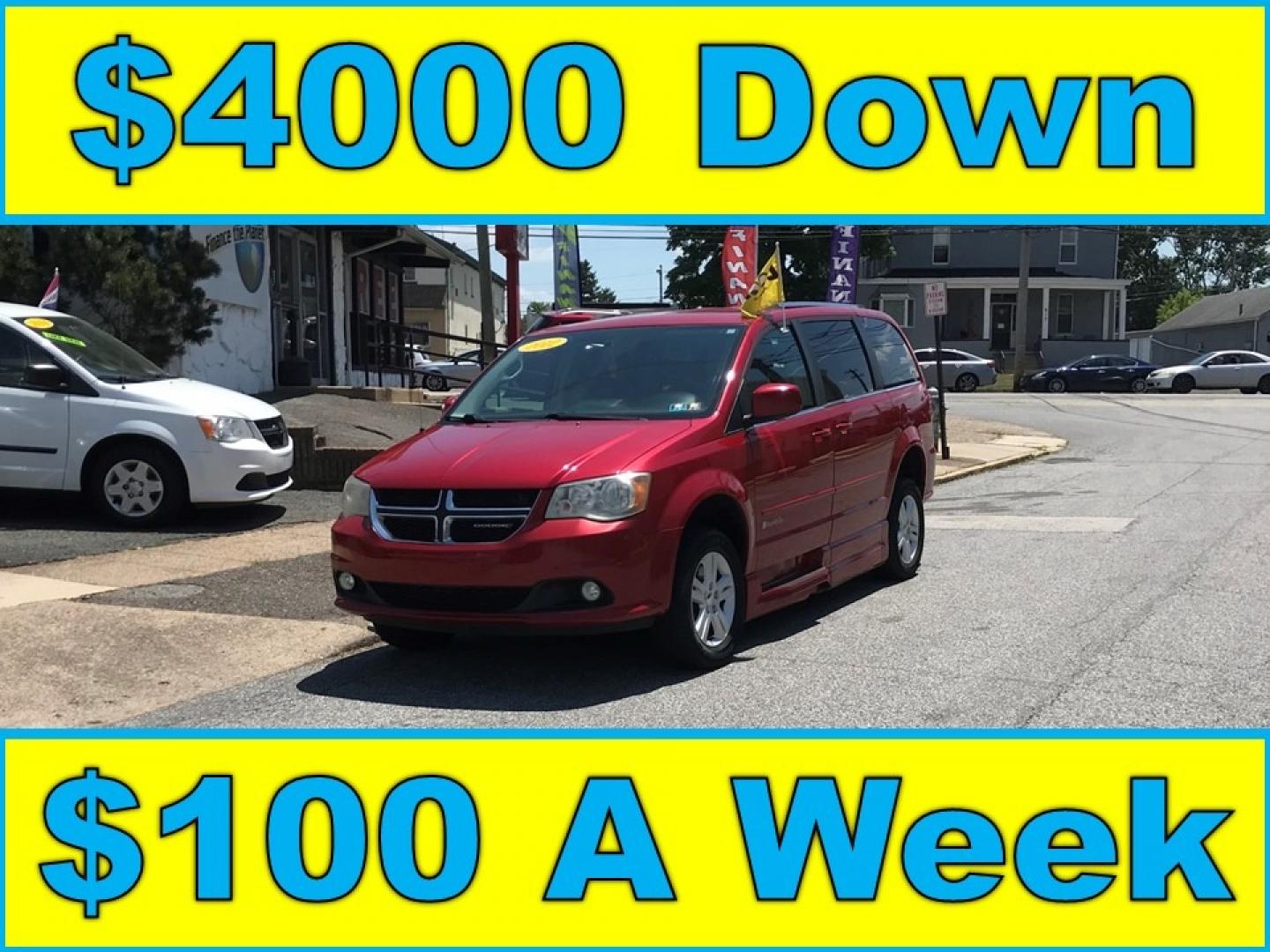 2012 Red /Black Dodge Grand Caravan Crew (2C4RDGDG0CR) with an 3.6 V6 engine, Automatic transmission, located at 577 Chester Pike, Prospect Park, PA, 19076, (610) 237-1015, 39.886154, -75.302338 - Photo#0