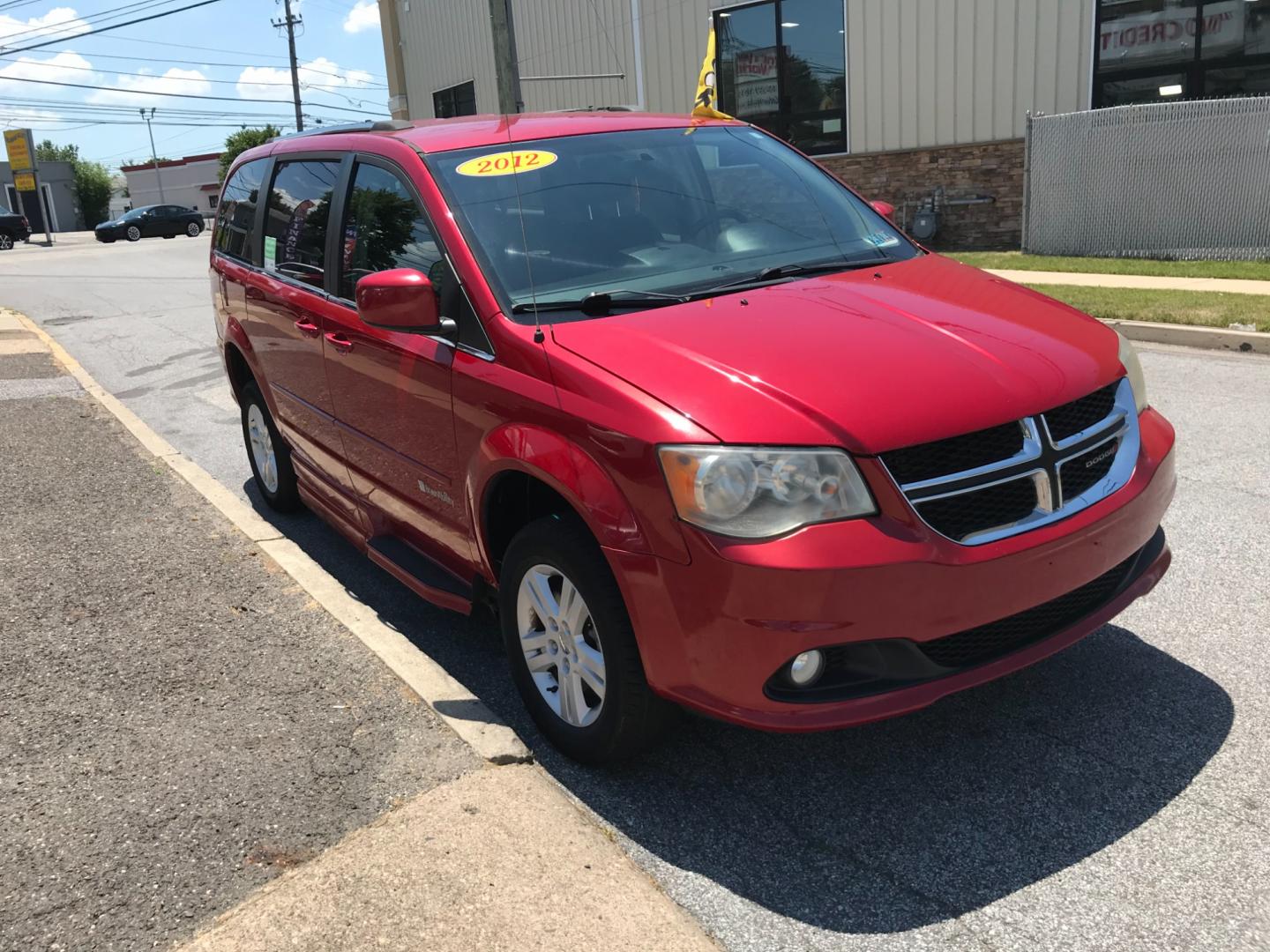 2012 Red /Black Dodge Grand Caravan Crew (2C4RDGDG0CR) with an 3.6 V6 engine, Automatic transmission, located at 577 Chester Pike, Prospect Park, PA, 19076, (610) 237-1015, 39.886154, -75.302338 - Photo#2