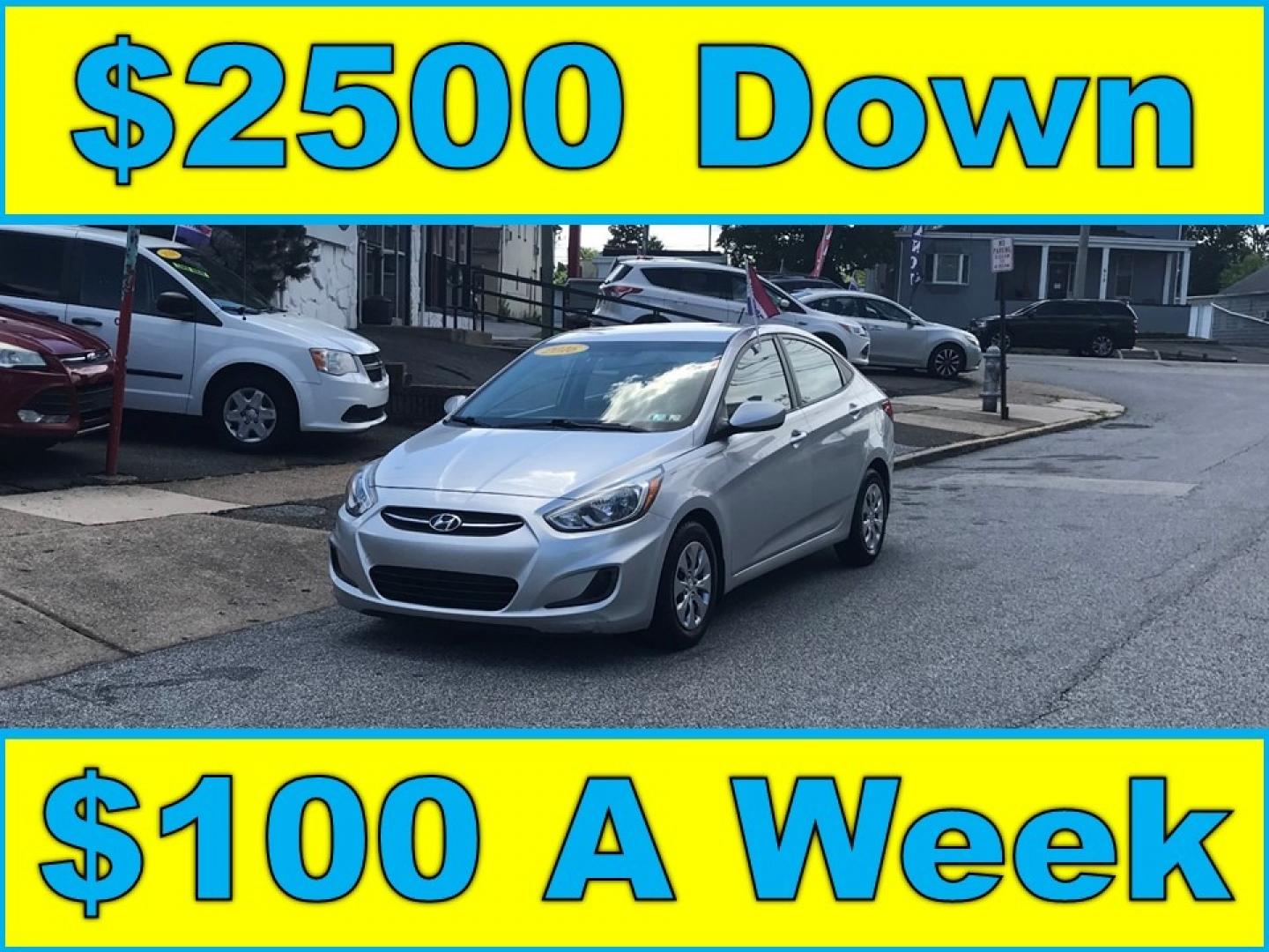 2016 Silver /Gray Hyundai Accent SE (KMHCT4AE2GU) with an 1.6 V4 engine, Automatic transmission, located at 577 Chester Pike, Prospect Park, PA, 19076, (610) 237-1015, 39.886154, -75.302338 - Photo#0