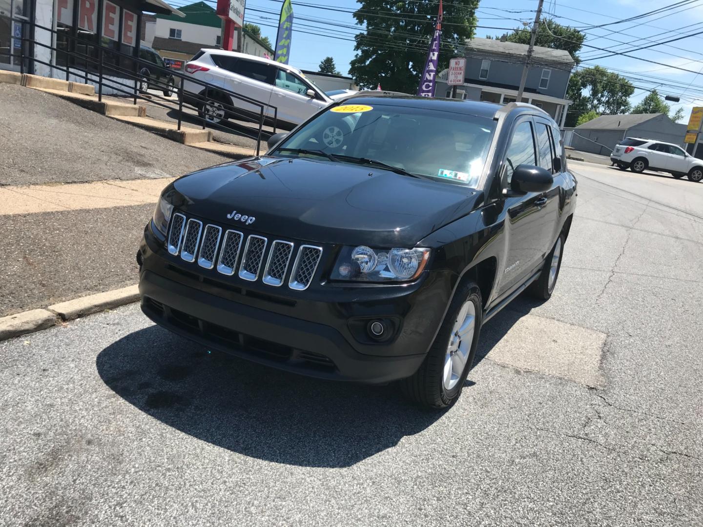 2015 Black /Gray Jeep Compass Latitude (1C4NJDEB2FD) with an 2.4 V4 engine, Automatic transmission, located at 577 Chester Pike, Prospect Park, PA, 19076, (610) 237-1015, 39.886154, -75.302338 - 2015 Jeep Compass Latitude: Only 80k miles, new PA inspection, 4x4, great on gas, runs EXCELLENT! This vehicle comes inspected and has been given a bumper to bumper safety check. It is very clean, reliable, and well maintained. We offer a unique pay plan that is known for being the easiest and fa - Photo#2