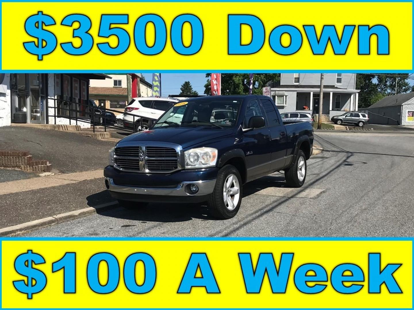 2008 Blue /Tan Dodge Ram 1500 ST (1D7HU18N18J) with an 4.7 engine, Automatic transmission, located at 577 Chester Pike, Prospect Park, PA, 19076, (610) 237-1015, 39.886154, -75.302338 - Photo#0