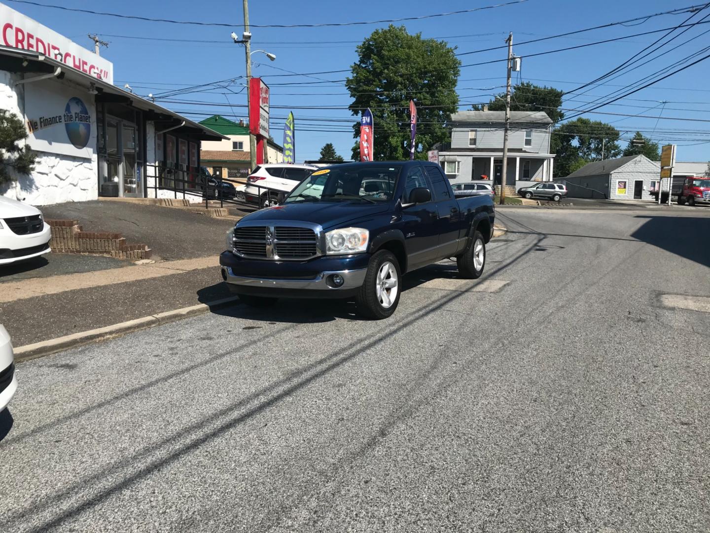 2008 Blue /Tan Dodge Ram 1500 ST (1D7HU18N18J) with an 4.7 engine, Automatic transmission, located at 577 Chester Pike, Prospect Park, PA, 19076, (610) 237-1015, 39.886154, -75.302338 - Photo#1