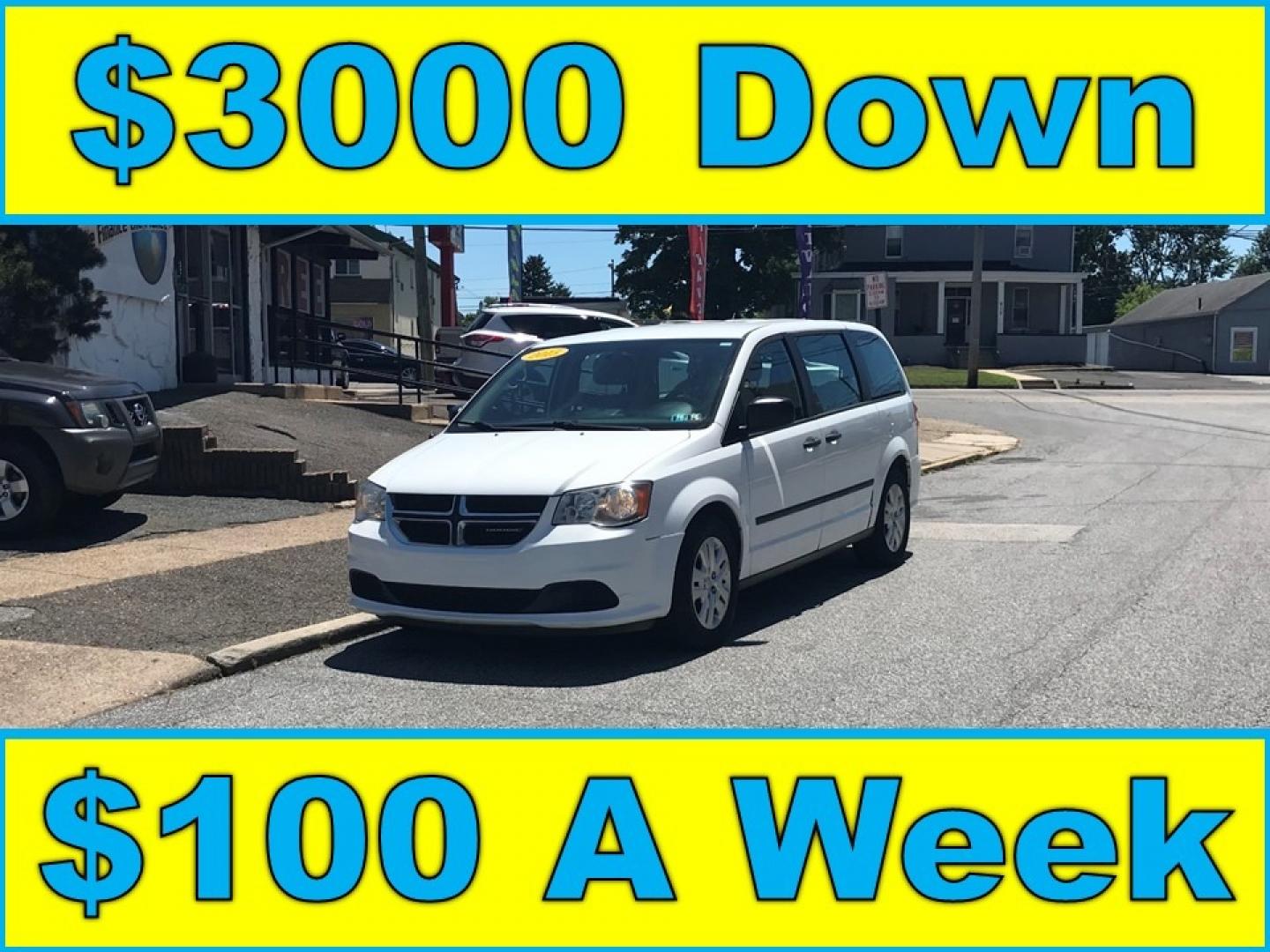 2015 White /Gray Dodge Grand Caravan SE (2C4RDGBG7FR) with an 3.6 V6 engine, Automatic transmission, located at 577 Chester Pike, Prospect Park, PA, 19076, (610) 237-1015, 39.886154, -75.302338 - 2015 Dodge Grand Caravan SE: Only 96k miles, new PA inspection, SUPER CLEAN, runs LIKE NEW! This vehicle comes inspected and has been given a bumper to bumper safety check. It is very clean, reliable, and well maintained. We offer a unique pay plan that is known for being the easiest and fastest - Photo#0