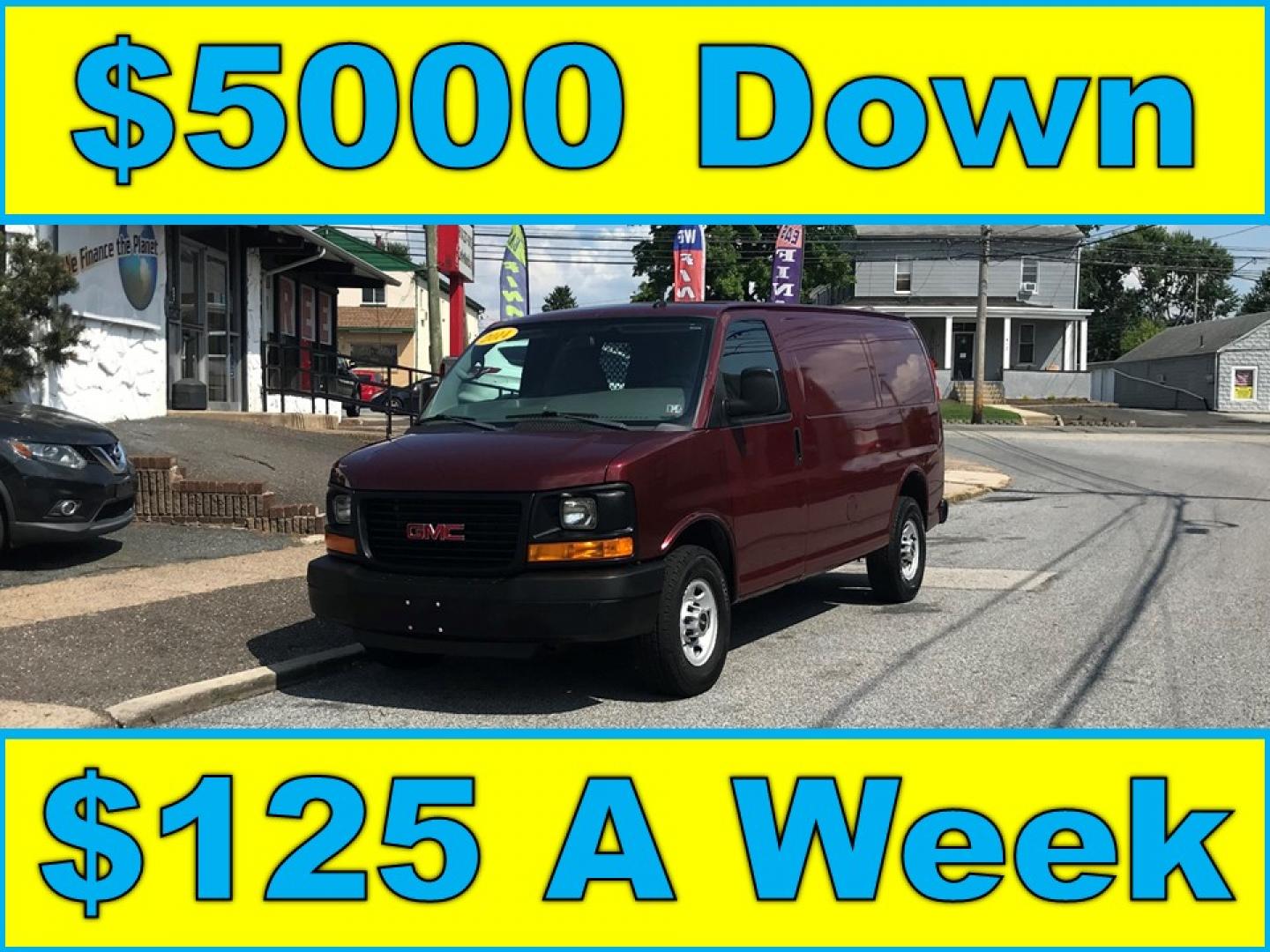 2014 Maroon /Gray GMC Savana 3500 (1GTZ7TCA0E1) with an 4.8 V8 engine, Automatic transmission, located at 577 Chester Pike, Prospect Park, PA, 19076, (610) 237-1015, 39.886154, -75.302338 - 2014 GMC Savana 3500 Cargo Van: Multiple pieces of shelving, partition with door, cages over all windows, new PA inspection, power locks and windows, FLEET MAINTAINED, runs LIKE NEW! This vehicle comes inspected and has been given a bumper to bumper safety check. It is very clean, reliable, and w - Photo#0