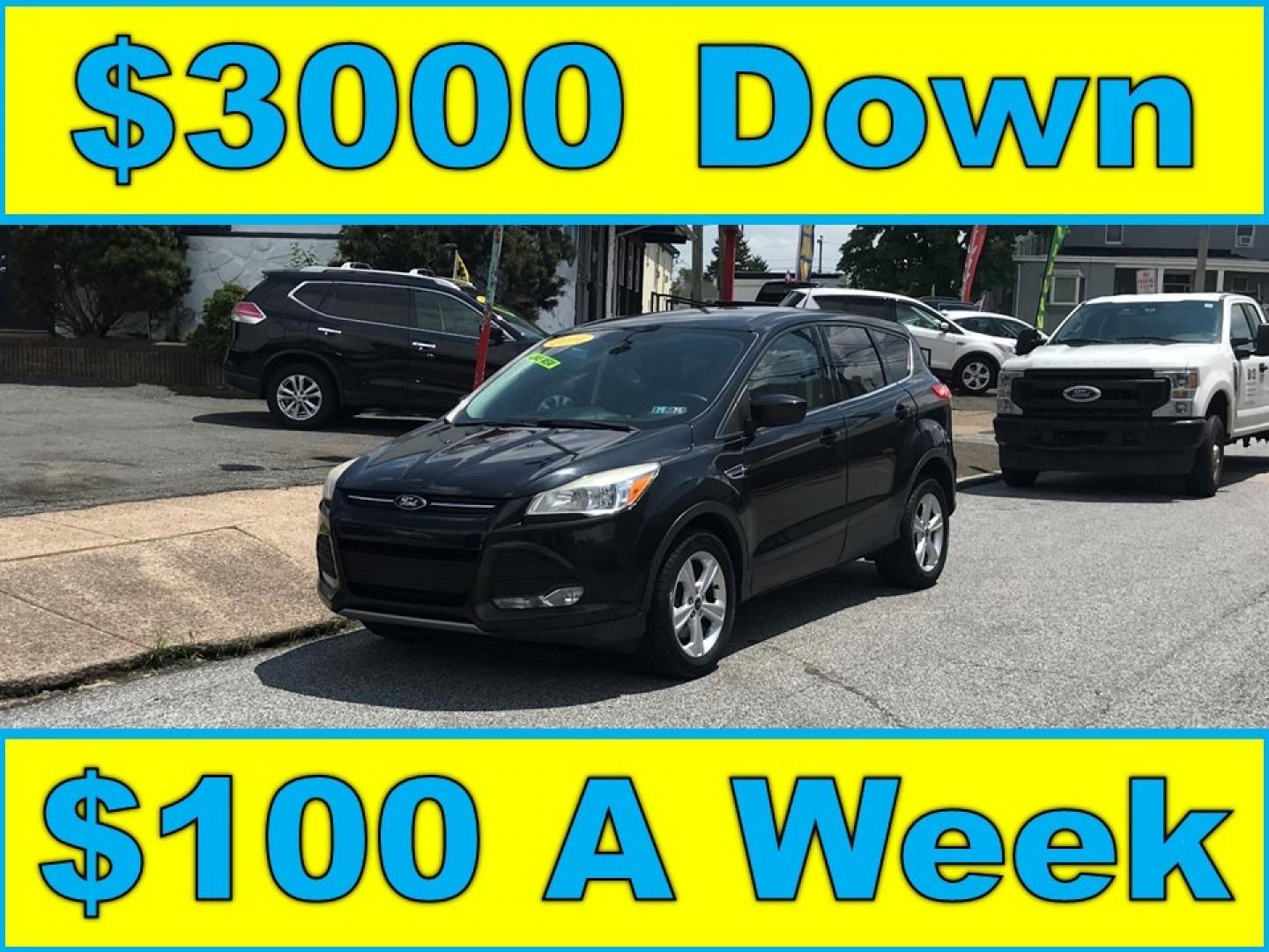 2014 Black /Black Ford Escape SE (1FMCU9GX3EU) with an 1.6 V4 engine, Automatic transmission, located at 577 Chester Pike, Prospect Park, PA, 19076, (610) 237-1015, 39.886154, -75.302338 - 2014 Ford Escape SE: 4x4, backup camera, new PA inspection, SUPER CLEAN, runs LIKE NEW! This vehicle comes inspected and has been given a bumper to bumper safety check. It is very clean, reliable, and well maintained. We offer a unique pay plan that is known for being the easiest and fastest fina - Photo#0