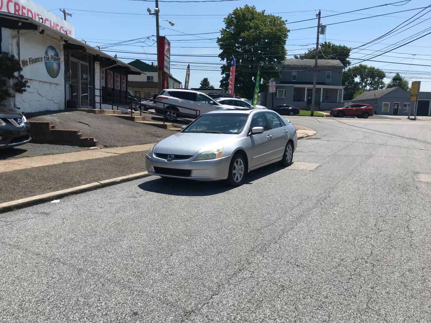 2003 Silver /Black Honda Accord EX (1HGCM665X3A) with an 3.0 V6 engine, Automatic transmission, located at 577 Chester Pike, Prospect Park, PA, 19076, (610) 237-1015, 39.886154, -75.302338 - Photo#1