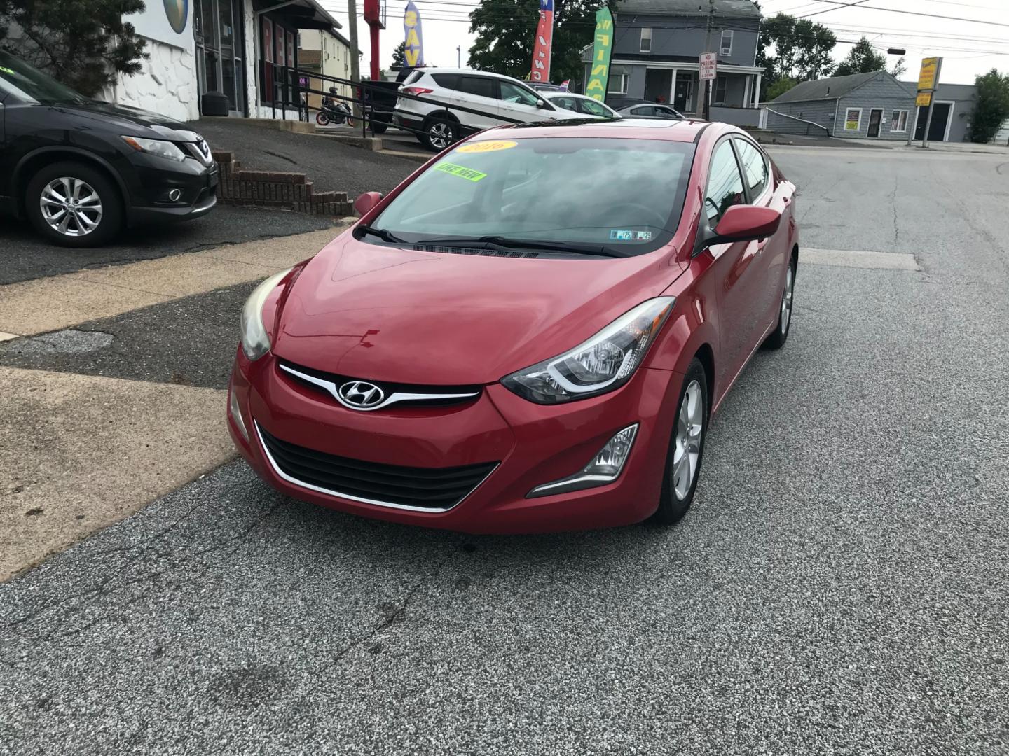 2016 Maroon /Gray Hyundai Elantra SE (KMHDH4AE5GU) with an 1.8 V4 engine, Automatic transmission, located at 577 Chester Pike, Prospect Park, PA, 19076, (610) 237-1015, 39.886154, -75.302338 - 2016 Hyundai Elantra: Backup camera, sunroof, aux port, new PA inspection, great on gas, RUNS LIKE NEW! This vehicle comes inspected and has been given a bumper to bumper safety check. It is very clean, reliable, and well maintained. We offer a unique pay plan that is known for being the easiest - Photo#2