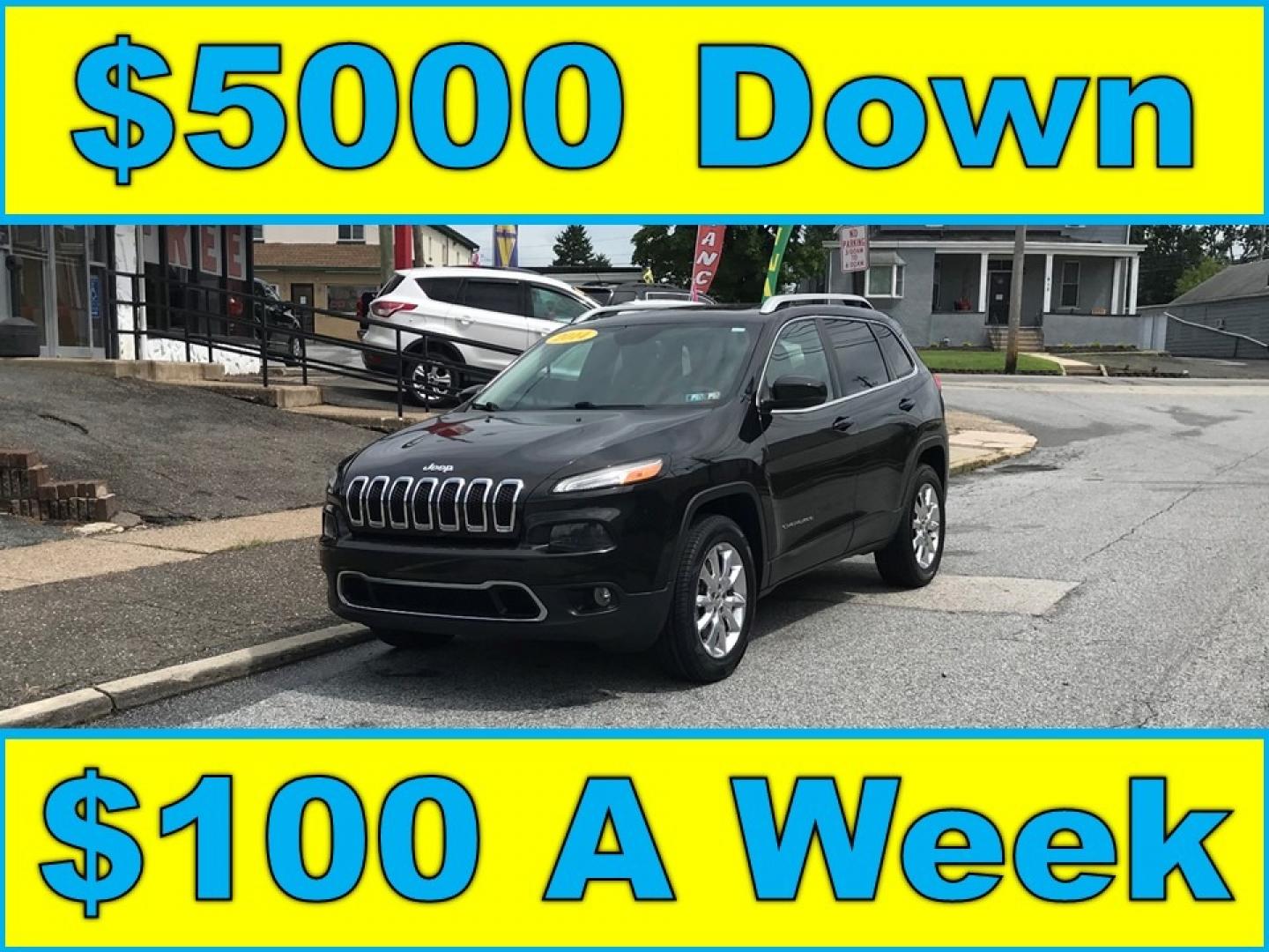 2014 Black /Black Jeep Cherokee Limited (1C4PJMDS4EW) with an 3.2 V6 engine, Automatic transmission, located at 577 Chester Pike, Prospect Park, PA, 19076, (610) 237-1015, 39.886154, -75.302338 - 2014 Jeep Cherokee Limited: Navigation system, backup camera, sunroof, 4x4, new PA inspection, SUPER CLEAN and runs LIKE NEW! This vehicle comes inspected and has been given a bumper to bumper safety check. It is very clean, reliable, and well maintained. We offer a unique pay plan that is known - Photo#0