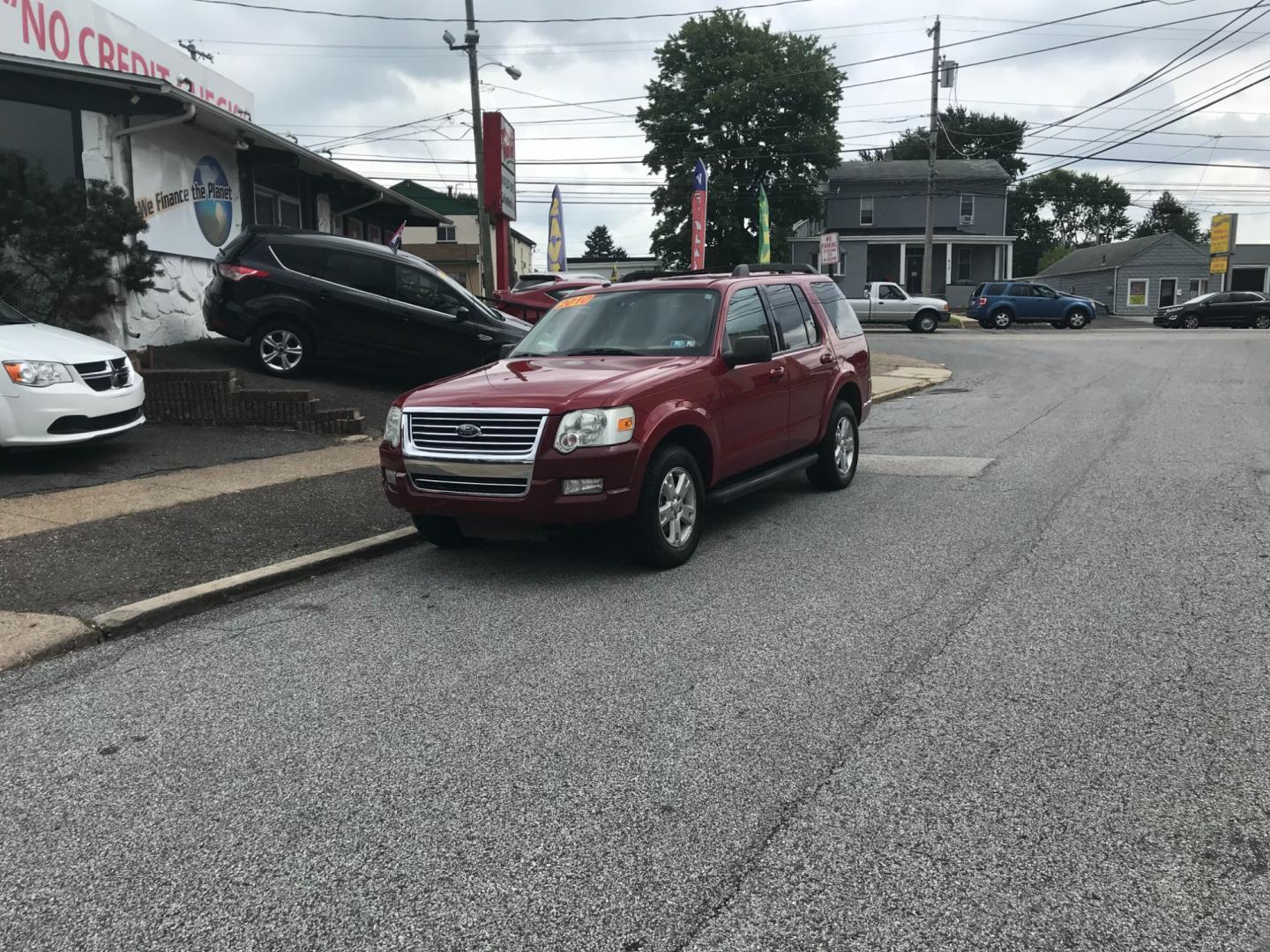 2010 Red /Tan Ford Explorer XLT (1FMEU7DE1AU) with an 4.0 engine, Automatic transmission, located at 577 Chester Pike, Prospect Park, PA, 19076, (610) 237-1015, 39.886154, -75.302338 - Photo#1