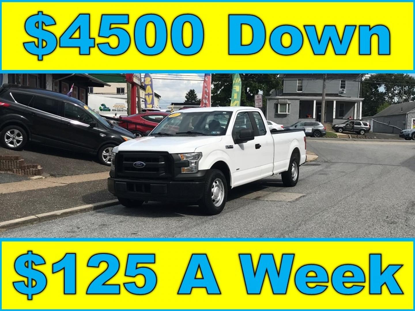 2017 White /Gray Ford F-150 XL (1FTEX1CP6HK) with an 2.7 V6 engine, Automatic transmission, located at 577 Chester Pike, Prospect Park, PA, 19076, (610) 237-1015, 39.886154, -75.302338 - 2017 Ford F150: Extended Cab, 8 foot bed, trailer hitch, new PA inspection, runs LIKE NEW! This vehicle comes inspected and has been given a bumper to bumper safety check. It is very clean, reliable, and well maintained. We offer a unique pay plan that is known for being the easiest and fastest f - Photo#0