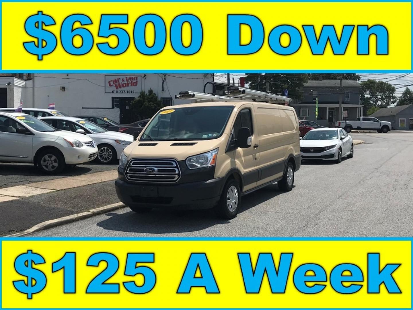 2017 Tan /Gray Ford Transit 150 (1FTYE1YM2HK) with an 3.7 V6 engine, Automatic transmission, located at 577 Chester Pike, Prospect Park, PA, 19076, (610) 237-1015, 39.886154, -75.302338 - Photo#0