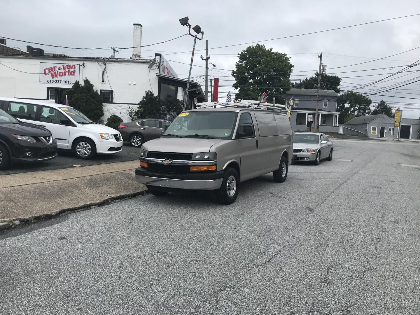 2014 Pewter /Gray Chevrolet Express 3500 Cargo (1GCZGTCG3E1) with an 6.0L V8 OHV 16V FFV engine, 6-Speed Automatic transmission, located at 577 Chester Pike, Prospect Park, PA, 19076, (610) 237-1015, 39.886154, -75.302338 - Photo#1