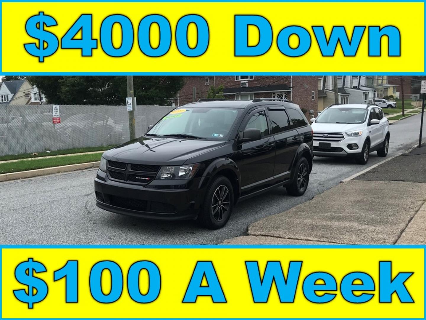 2017 Black /Black Dodge Journey SE (3C4PDCAB1HT) with an 2.4L L4 DOHC 16V engine, 4A transmission, located at 577 Chester Pike, Prospect Park, PA, 19076, (610) 237-1015, 39.886154, -75.302338 - Photo#0