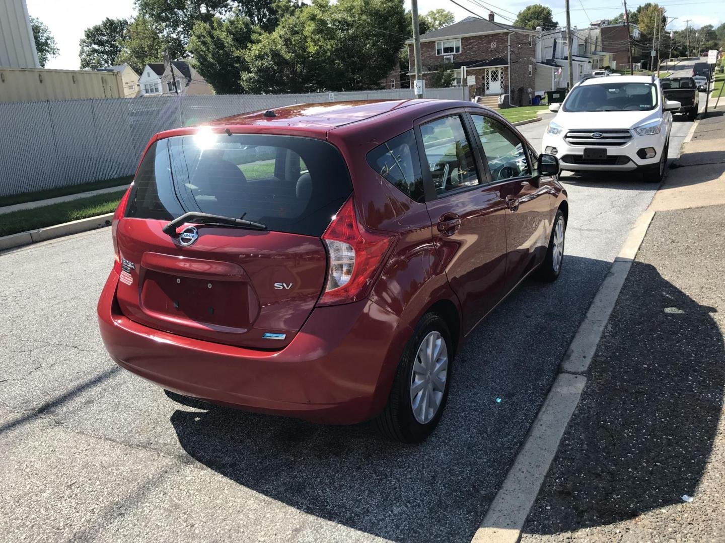 2014 Red /Gray Nissan Versa Note S (3N1CE2CP5EL) with an 1.6L L4 DOHC 16V engine, Automatic transmission, located at 577 Chester Pike, Prospect Park, PA, 19076, (610) 237-1015, 39.886154, -75.302338 - Photo#4