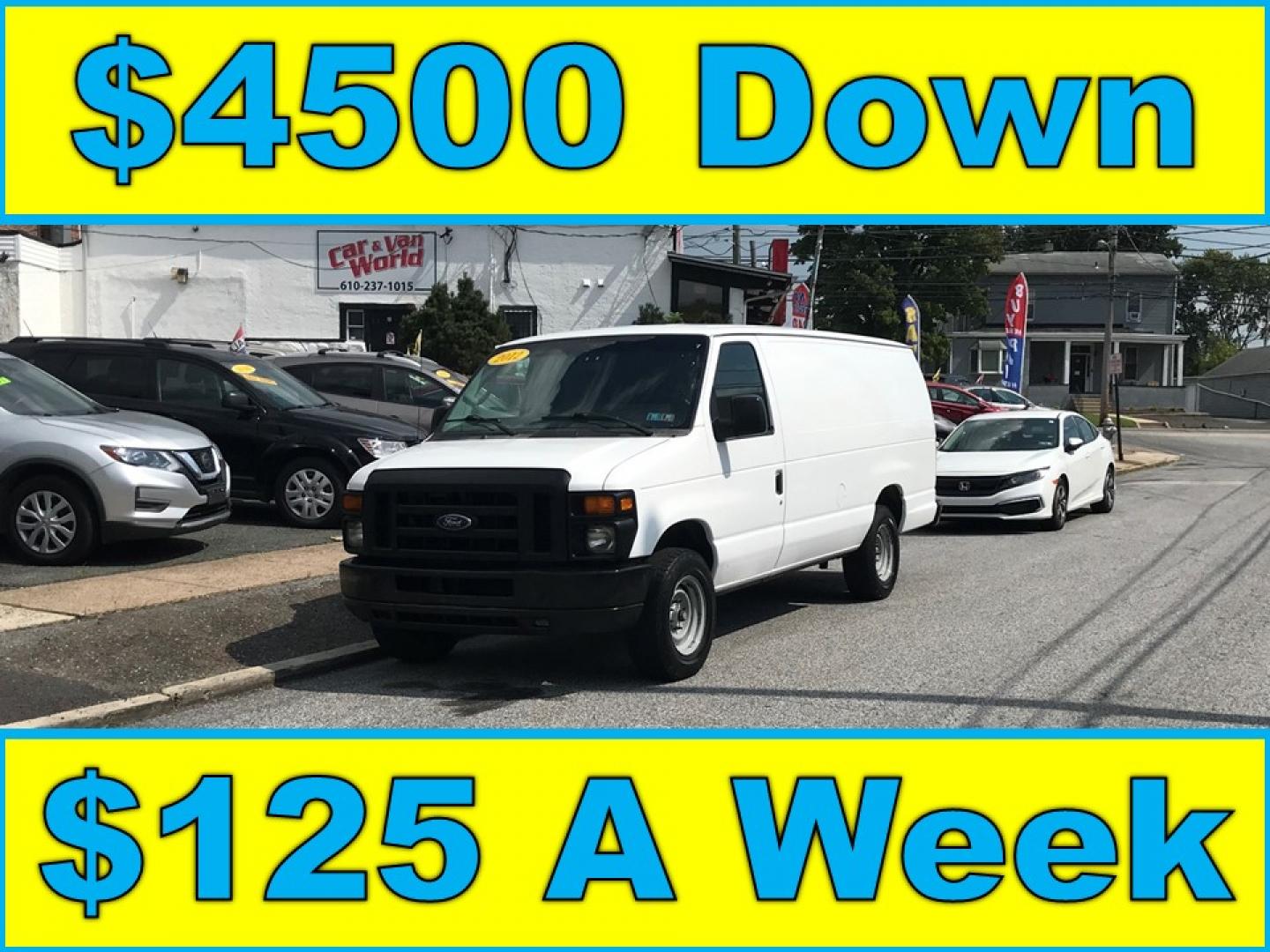 2012 White /Gray Ford E-Series Van E-250 Extended (1FTNS2EL9CD) with an 5.4L V8 SOHC 16V FFV engine, 4-Speed Automatic transmission, located at 577 Chester Pike, Prospect Park, PA, 19076, (610) 237-1015, 39.886154, -75.302338 - 2012 Ford Econoline E250 Extended Body: Only 137k miles, new PA inspection, partition, shelving, runs LIKE NEW! This vehicle comes inspected and has been given a bumper to bumper safety check. It is very clean, reliable, and well maintained. We offer a unique pay plan that is known for being the - Photo#0