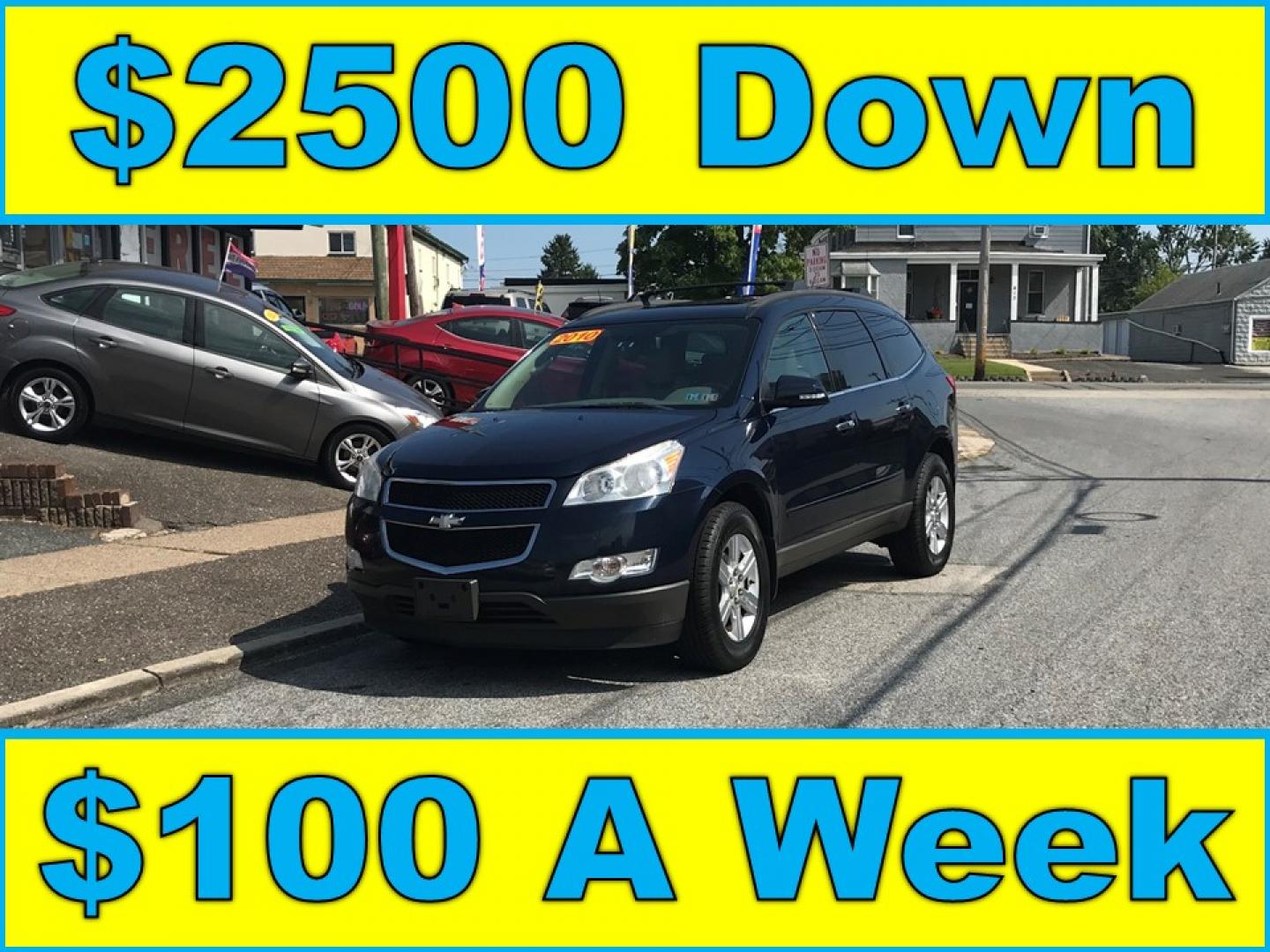 2010 Blue /Tan Chevrolet Traverse LT1 FWD (1GNLRGED1AJ) with an 3.6L V6 DOHC 24V engine, 6-Speed Automatic transmission, located at 577 Chester Pike, Prospect Park, PA, 19076, (610) 237-1015, 39.886154, -75.302338 - Photo#0