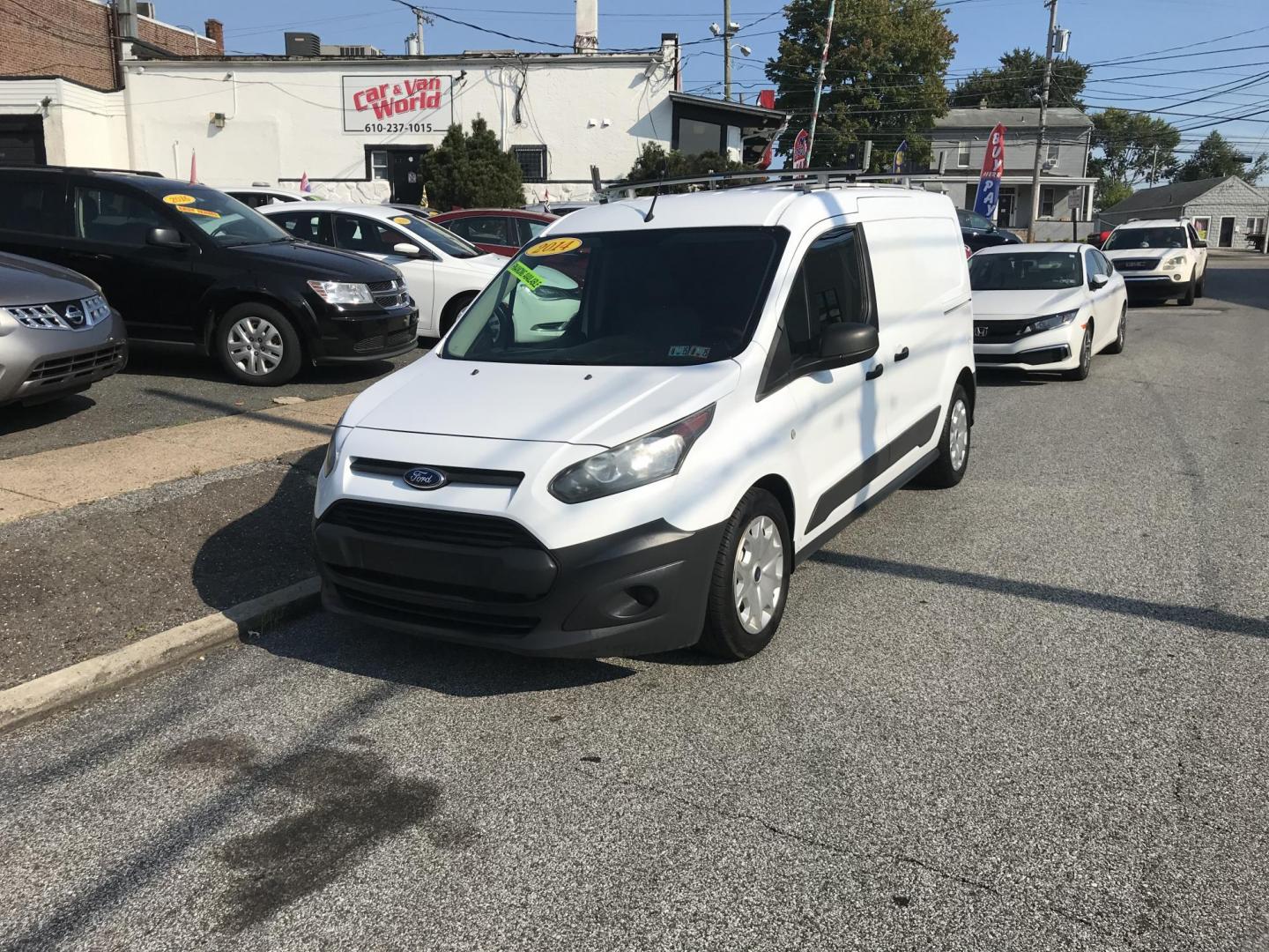 2014 White /Gray Ford Transit Connect XL LWB (NM0LS7E79E1) with an 2.5L L4 DOHC 16V engine, 6-Speed Automatic transmission, located at 577 Chester Pike, Prospect Park, PA, 19076, (610) 237-1015, 39.886154, -75.302338 - 2014 Ford Transit Connect XL: Only 80k miles, new PA inspection, no side or rear windows, runs LIKE NEW! This vehicle comes inspected and has been given a bumper to bumper safety check. It is very clean, reliable, and well maintained. We offer a unique pay plan that is known for being the easiest - Photo#3