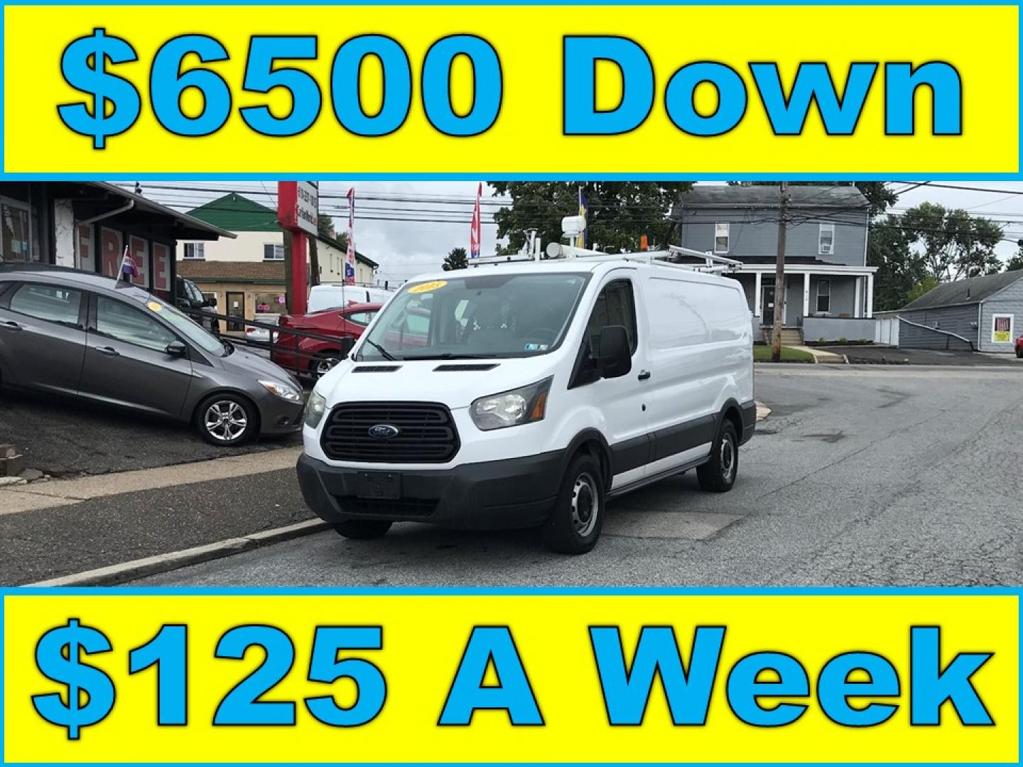 2015 White /Gray Ford Transit 150 Van Low Roof w/Sliding Pass. 130-in. WB (1FTNE1YM9FK) with an 3.7L V6 DOHC 24V engine, 6-Speed Automatic transmission, located at 577 Chester Pike, Prospect Park, PA, 19076, (610) 237-1015, 39.886154, -75.302338 - 2015 Ford Transit 150 Low Roof: Only 129k miles, ladder racks, shelving, partition, new PA inspection, FLEET MAINTAINED, runs LIKE NEW! This vehicle comes inspected and has been given a bumper to bumper safety check. It is very clean, reliable, and well maintained. We offer a unique pay plan that - Photo#0