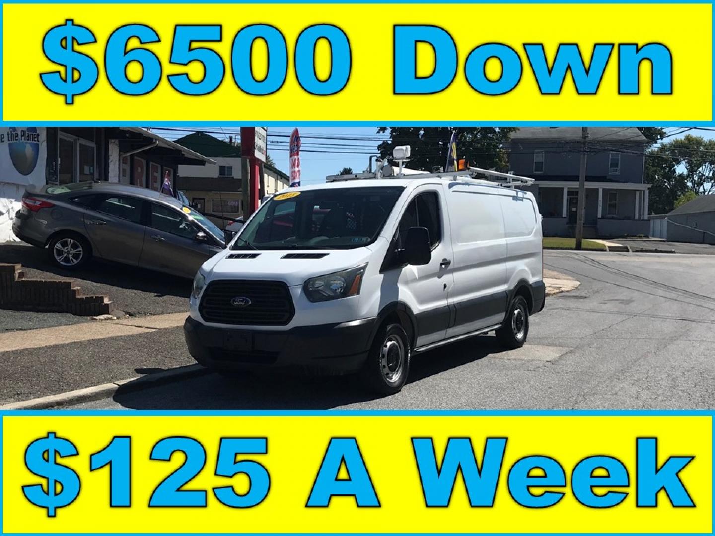 2015 White /Gray Ford Transit 150 Van Low Roof w/Sliding Pass. 130-in. WB (1FTNE1YM7FK) with an 3.7L V6 DOHC 24V engine, 6-Speed Automatic transmission, located at 577 Chester Pike, Prospect Park, PA, 19076, (610) 237-1015, 39.886154, -75.302338 - 2015 Ford Transit 150 Low Roof: Only 134k miles, drop down ladder racks, shelving, new PA inspection, partition, FLEET MAINTAINED! This vehicle comes inspected and has been given a bumper to bumper safety check. It is very clean, reliable, and well maintained. We offer a unique pay plan that is k - Photo#0