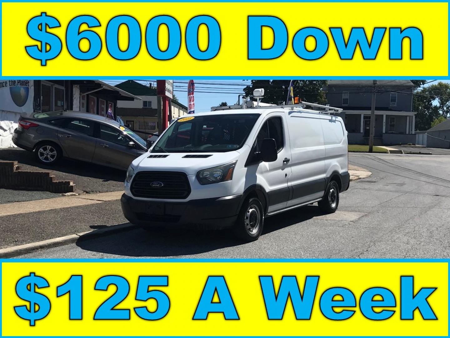 2015 White /Gray Ford Transit 150 Van Low Roof w/Sliding Pass. 130-in. WB (1FTNE1YM7FK) with an 3.7L V6 DOHC 24V engine, 6-Speed Automatic transmission, located at 577 Chester Pike, Prospect Park, PA, 19076, (610) 237-1015, 39.886154, -75.302338 - Photo#0