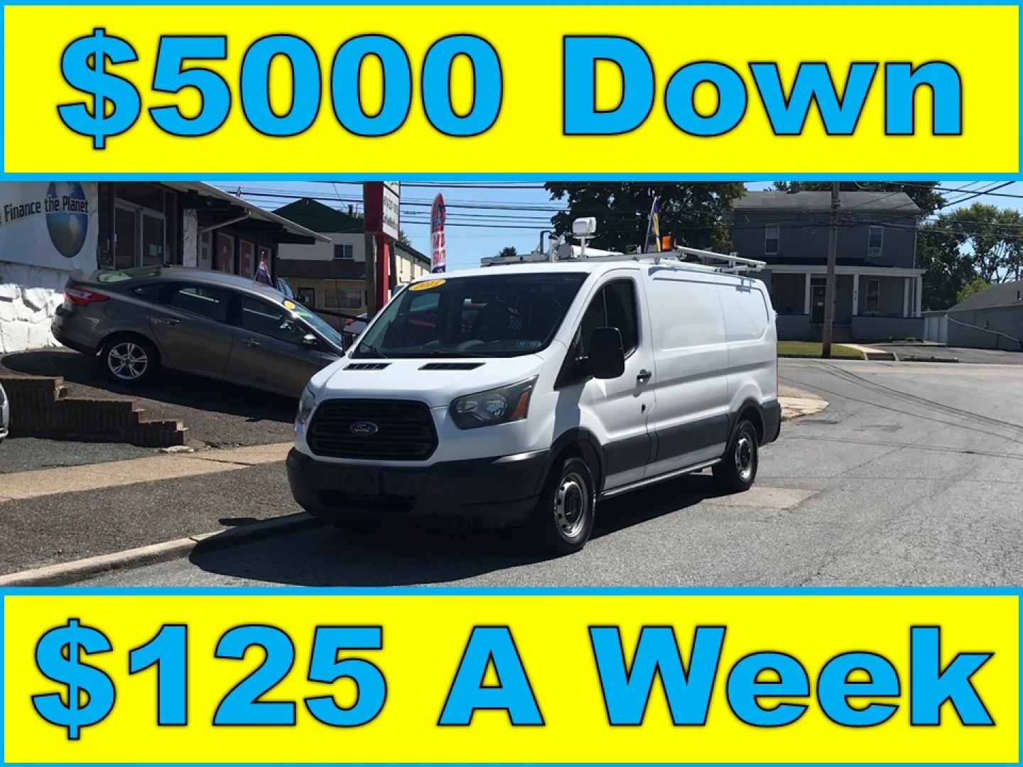 2015 White /Gray Ford Transit 150 Van Low Roof w/Sliding Pass. 130-in. WB (1FTNE1YM7FK) with an 3.7L V6 DOHC 24V engine, 6-Speed Automatic transmission, located at 577 Chester Pike, Prospect Park, PA, 19076, (610) 237-1015, 39.886154, -75.302338 - 2015 Ford Transit 150 Low Roof: Only 134k miles, drop down ladder racks, shelving, new PA inspection, partition, FLEET MAINTAINED! This vehicle comes inspected and has been given a bumper to bumper safety check. It is very clean, reliable, and well maintained. We offer a unique pay plan that is k - Photo#0