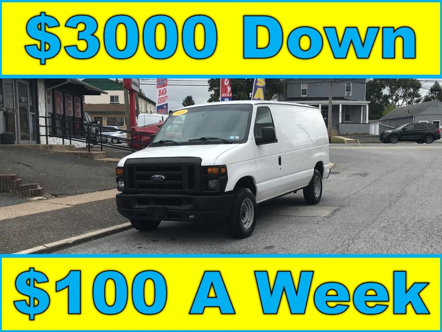 2013 White /Gray Ford Econoline E150 E-150 (1FTNE1EW4DD) with an 4.6L V8 SOHC 16V engine, 4-Speed Automatic transmission, located at 577 Chester Pike, Prospect Park, PA, 19076, (610) 237-1015, 39.886154, -75.302338 - Photo#0