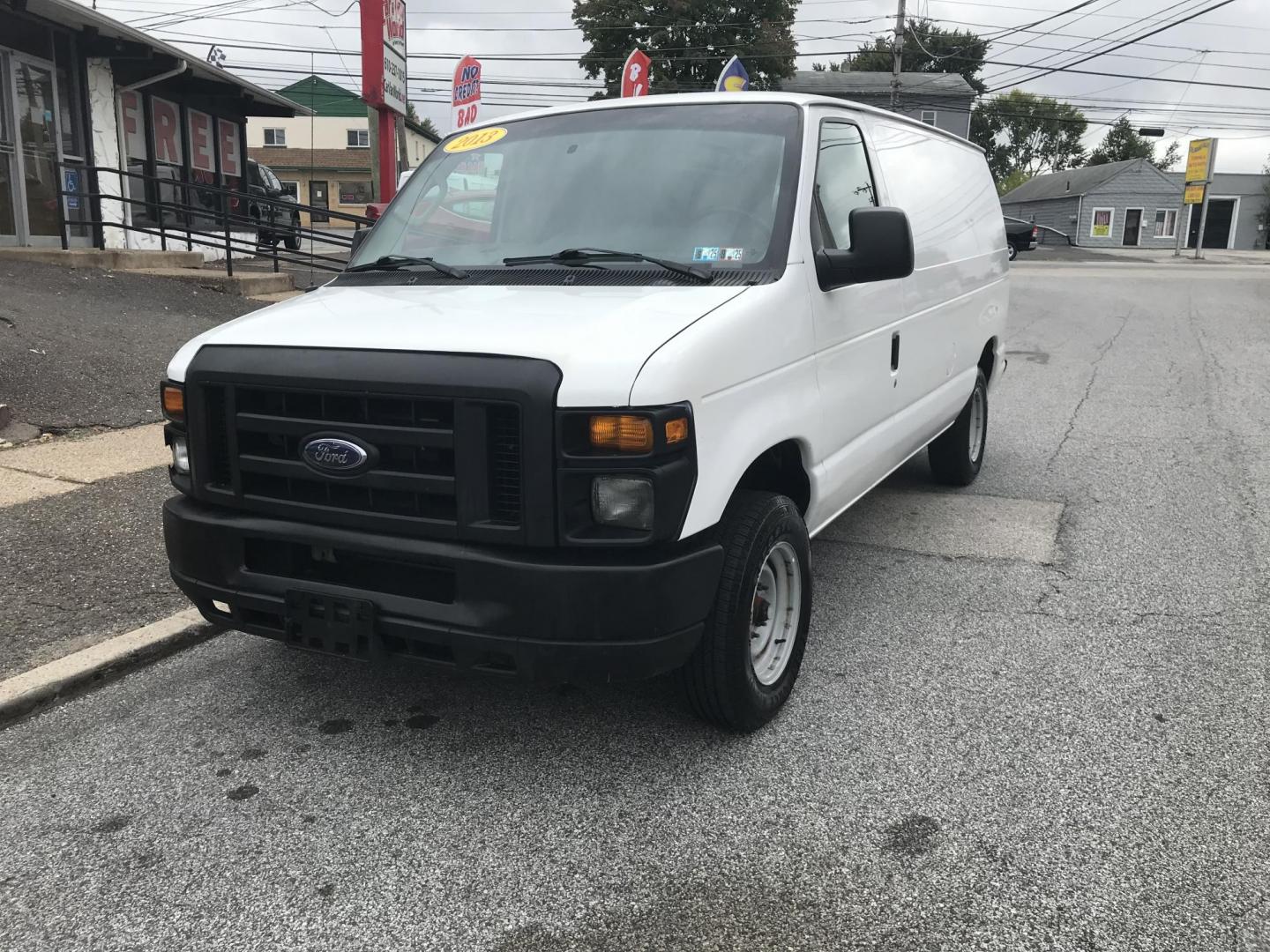 2013 White /Gray Ford Econoline E150 E-150 (1FTNE1EW4DD) with an 4.6L V8 SOHC 16V engine, 4-Speed Automatic transmission, located at 577 Chester Pike, Prospect Park, PA, 19076, (610) 237-1015, 39.886154, -75.302338 - Photo#2