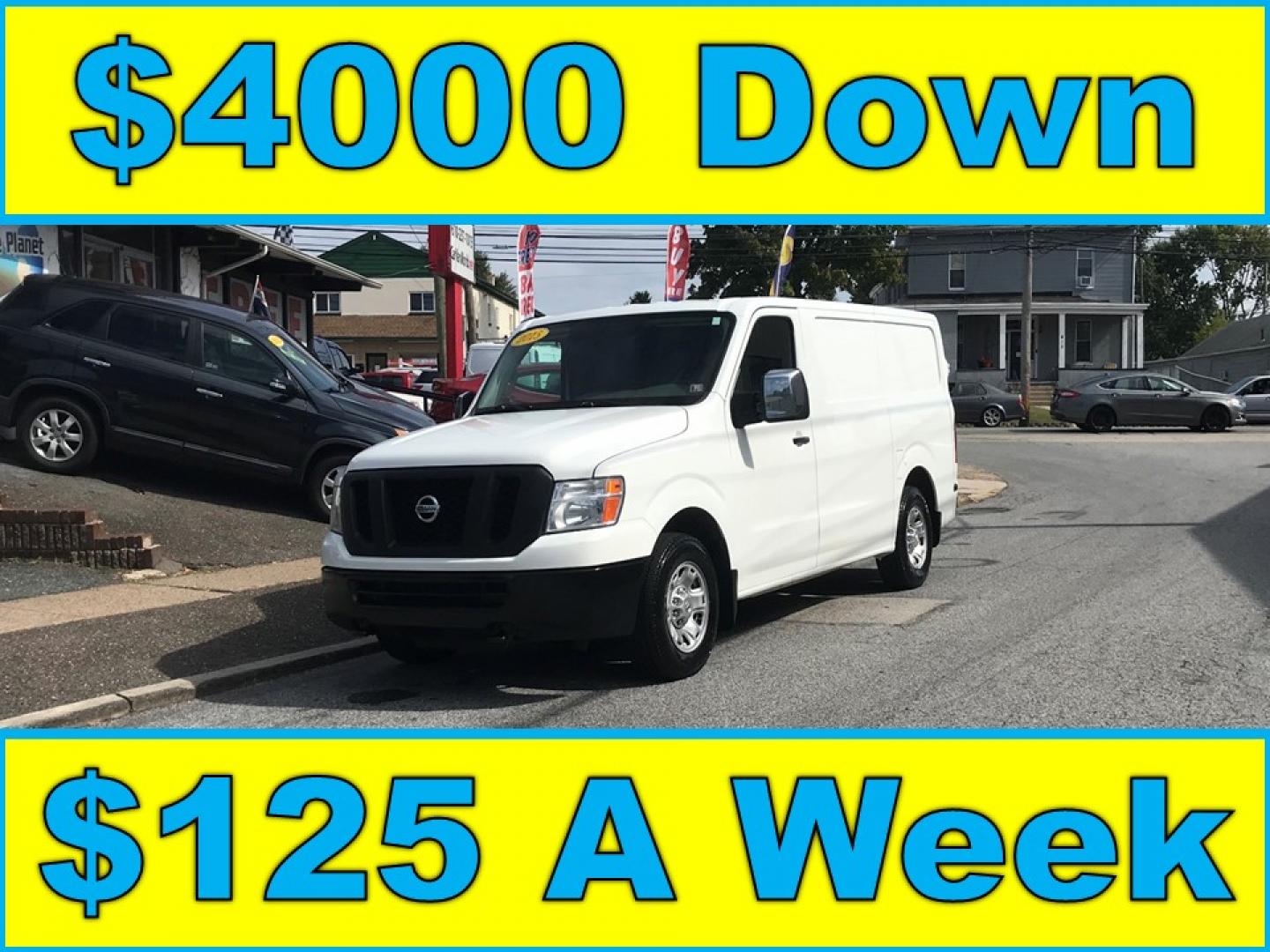 2015 White /Gray Nissan NV Cargo 3500 HD S High Roof (1N6AF0KY9FN) with an 5.6L V8 DOHC 32V engine, 5-Speed Automatic transmission, located at 577 Chester Pike, Prospect Park, PA, 19076, (610) 237-1015, 39.886154, -75.302338 - 2015 Nissan 2500 Cargo Van: Has multiple pieces of shelving, new PA inspection, heavy duty partition, FLEET MAINTAINED! This vehicle comes inspected and has been given a bumper to bumper safety check. It is very clean, reliable, and well maintained. We offer a unique pay plan that is known for be - Photo#0