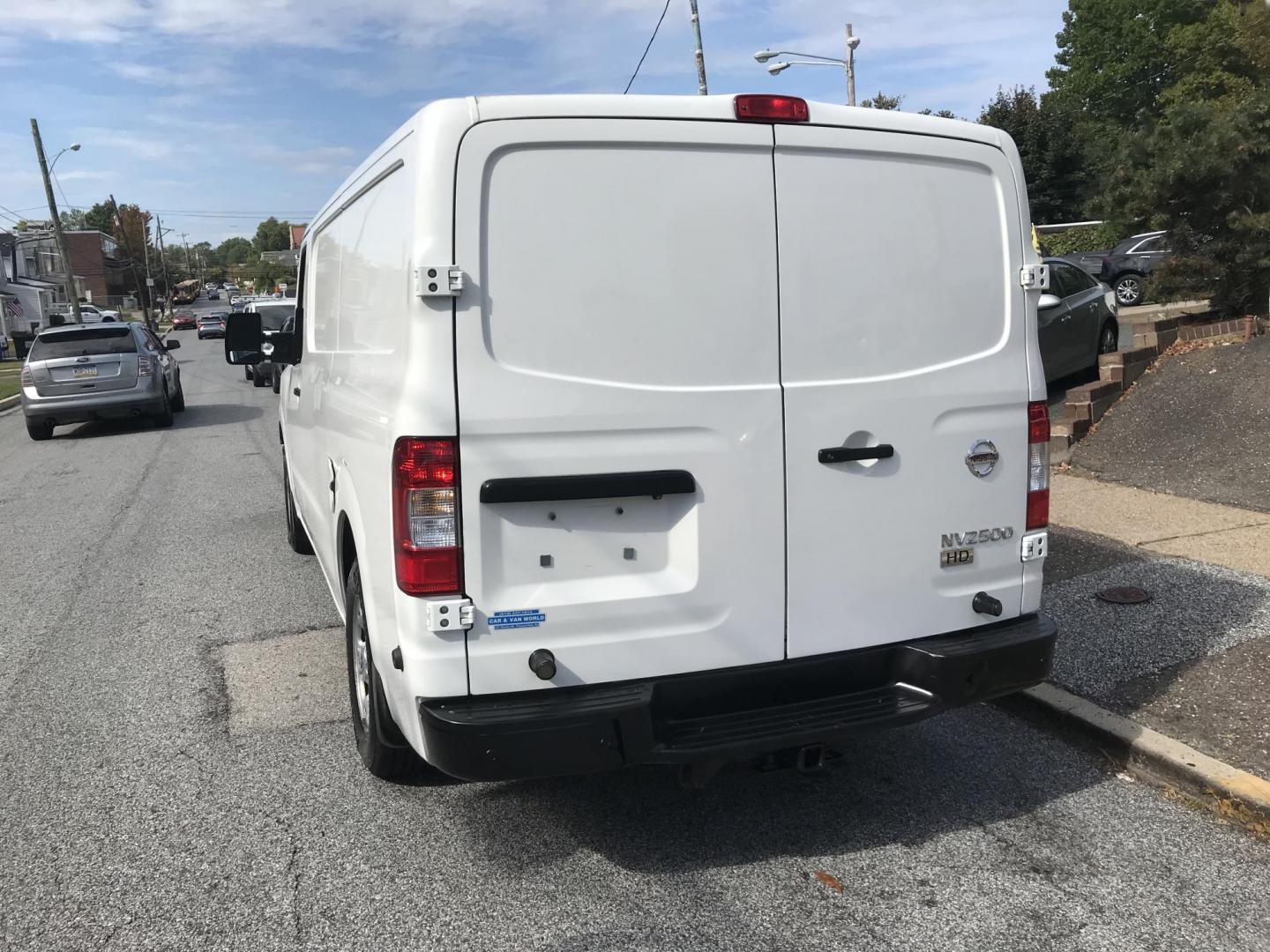 2015 White /Gray Nissan NV Cargo 3500 HD S High Roof (1N6AF0KY9FN) with an 5.6L V8 DOHC 32V engine, 5-Speed Automatic transmission, located at 577 Chester Pike, Prospect Park, PA, 19076, (610) 237-1015, 39.886154, -75.302338 - 2015 Nissan 2500 Cargo Van: Has multiple pieces of shelving, new PA inspection, heavy duty partition, FLEET MAINTAINED! This vehicle comes inspected and has been given a bumper to bumper safety check. It is very clean, reliable, and well maintained. We offer a unique pay plan that is known for be - Photo#6