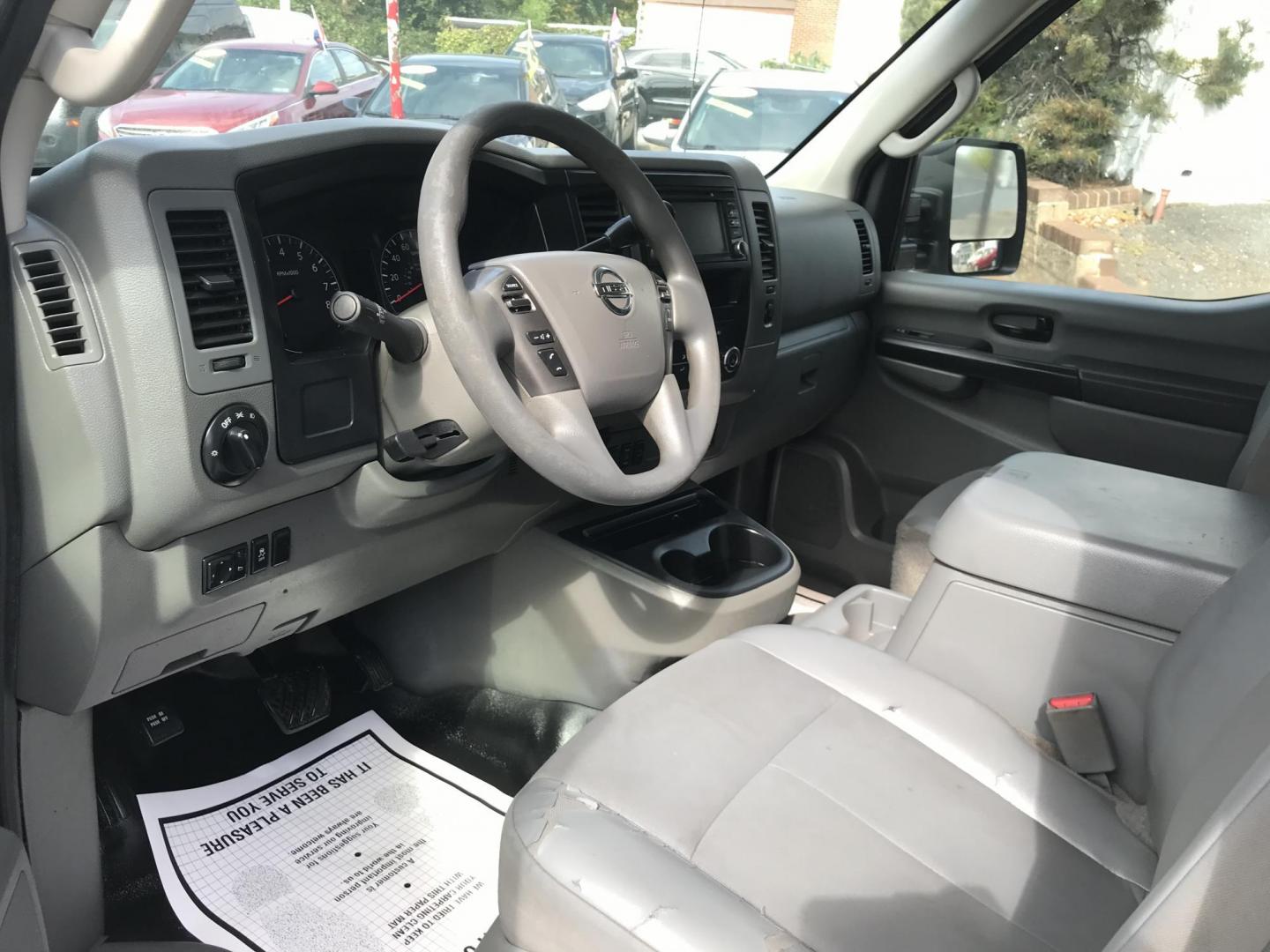 2015 White /Gray Nissan NV Cargo 3500 HD S High Roof (1N6AF0KY9FN) with an 5.6L V8 DOHC 32V engine, 5-Speed Automatic transmission, located at 577 Chester Pike, Prospect Park, PA, 19076, (610) 237-1015, 39.886154, -75.302338 - Photo#7