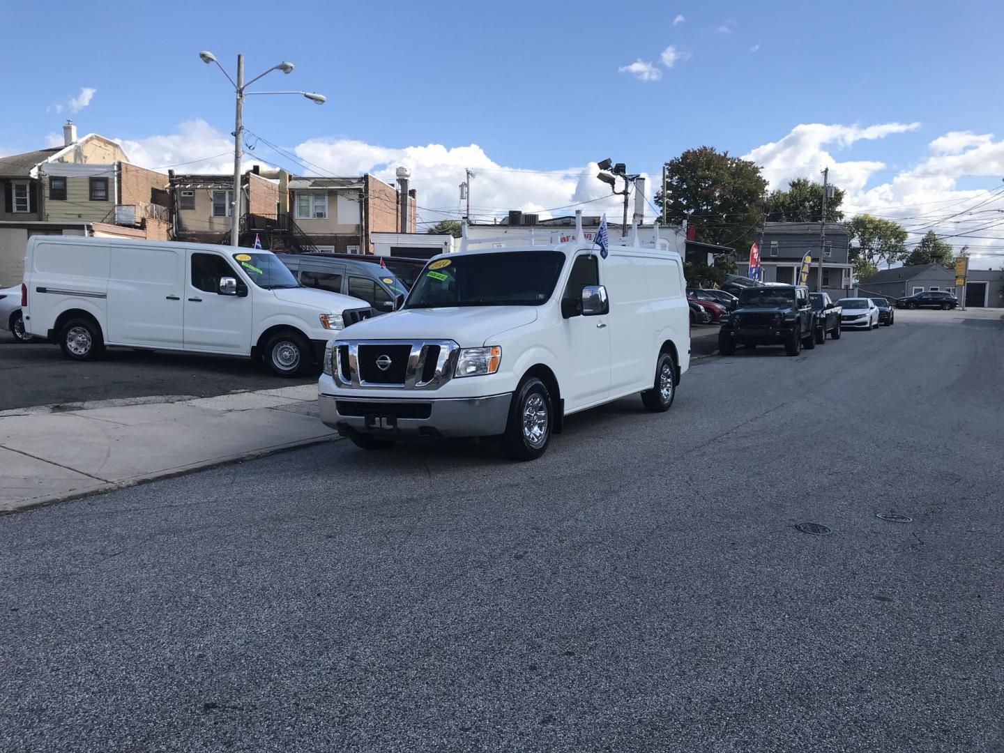 2014 White /Gray Nissan NV Cargo 3500 HD S (1N6AF0KY0EN) with an 5.6L V8 DOHC 32V engine, 5-Speed Automatic transmission, located at 577 Chester Pike, Prospect Park, PA, 19076, (610) 237-1015, 39.886154, -75.302338 - Photo#2