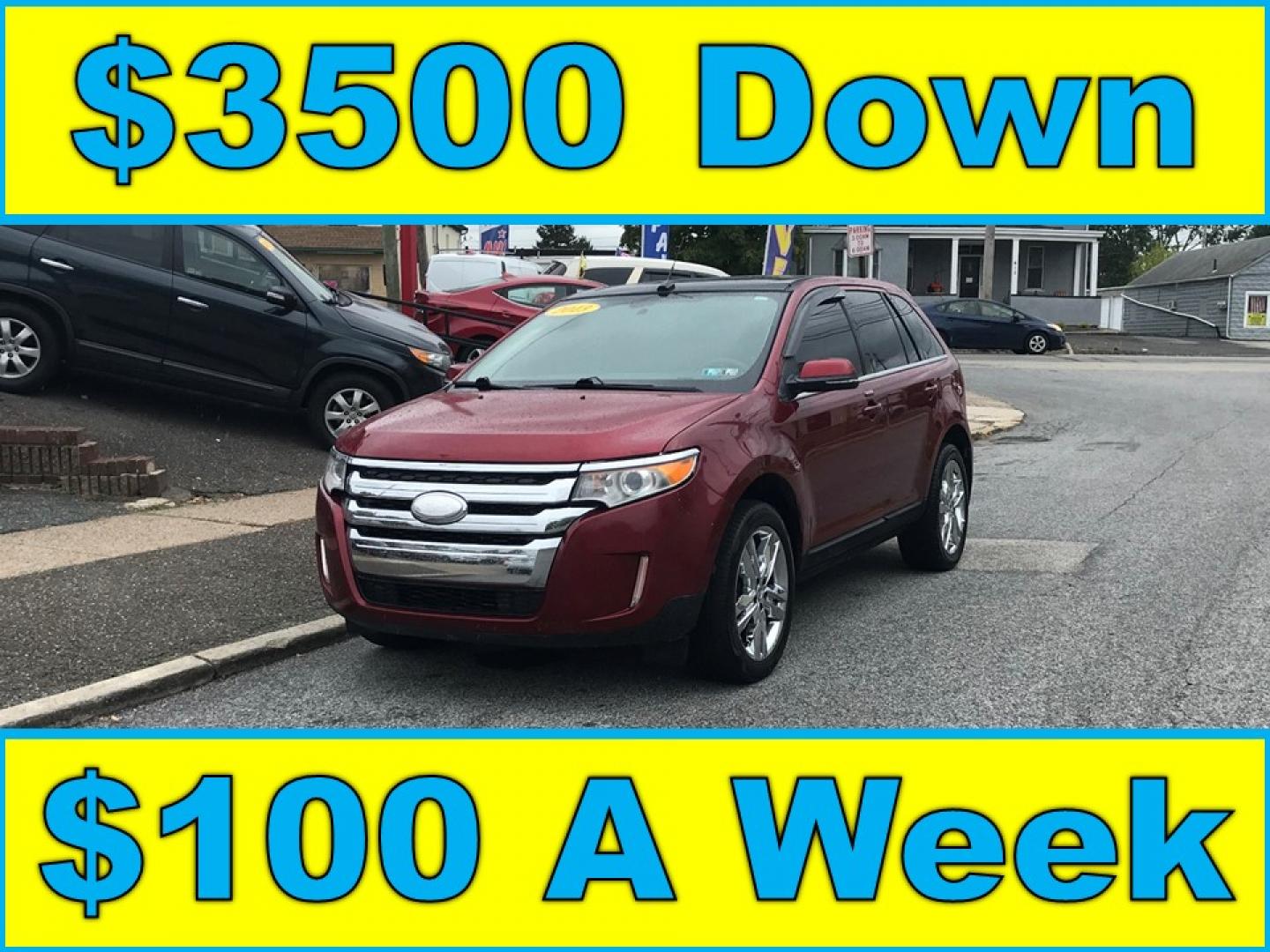 2013 Red /Tan Ford Edge Limited (2FMDK3KC0DB) with an 3.5L V6 DOHC 24V engine, 6-Speed Automatic transmission, located at 577 Chester Pike, Prospect Park, PA, 19076, (610) 237-1015, 39.886154, -75.302338 - 2013 Ford Edge LIMITED: Only 124k miles, big sunroof, screen radio, new PA inspection, runs LIKE NEW! This vehicle comes inspected and has been given a bumper to bumper safety check. It is very clean, reliable, and well maintained. We offer a unique pay plan that is known for being the easiest an - Photo#0