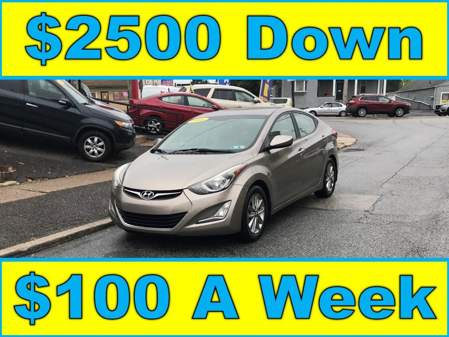 2015 Gray /Gray Hyundai Elantra SE (5NPDH4AE6FH) with an 1.8L L4 DOHC 16V engine, 6-Speed Automatic transmission, located at 577 Chester Pike, Prospect Park, PA, 19076, (610) 237-1015, 39.886154, -75.302338 - Photo#0