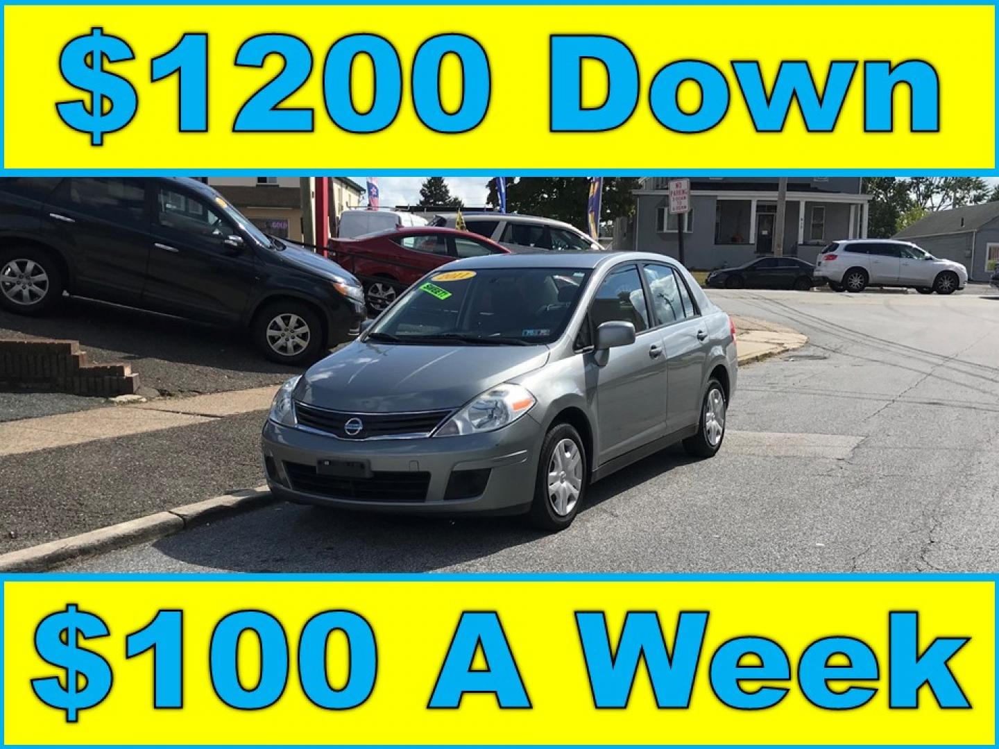 2011 Silver /Gray Nissan Versa 1.8 S Sedan (3N1BC1AP0BL) with an 1.8L L4 DOHC 16V engine, 4-Speed Aut transmission, located at 577 Chester Pike, Prospect Park, PA, 19076, (610) 237-1015, 39.886154, -75.302338 - 2011 Nissan Versa S: Only 122k miles, great on gas, new PA inspection, runs LIKE NEW! This vehicle comes inspected and has been given a bumper to bumper safety check. It is very clean, reliable, and well maintained. We offer a unique pay plan that is known for being the easiest and fastest financ - Photo#0