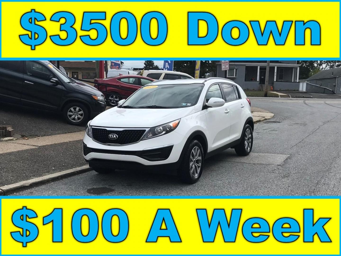 2014 White /Black Kia Sportage LX (KNDPB3AC3E7) with an 2.4L V6 DOHC 24V engine, 6-Speed Automatic transmission, located at 577 Chester Pike, Prospect Park, PA, 19076, (610) 237-1015, 39.886154, -75.302338 - 2014 Kia Sportage LX: Only 90k miles, SUPER CLEAN, new PA inspection, runs LIKE NEW! This vehicle comes inspected and has been given a bumper to bumper safety check. It is very clean, reliable, and well maintained. We offer a unique pay plan that is known for being the easiest and fastest financi - Photo#0