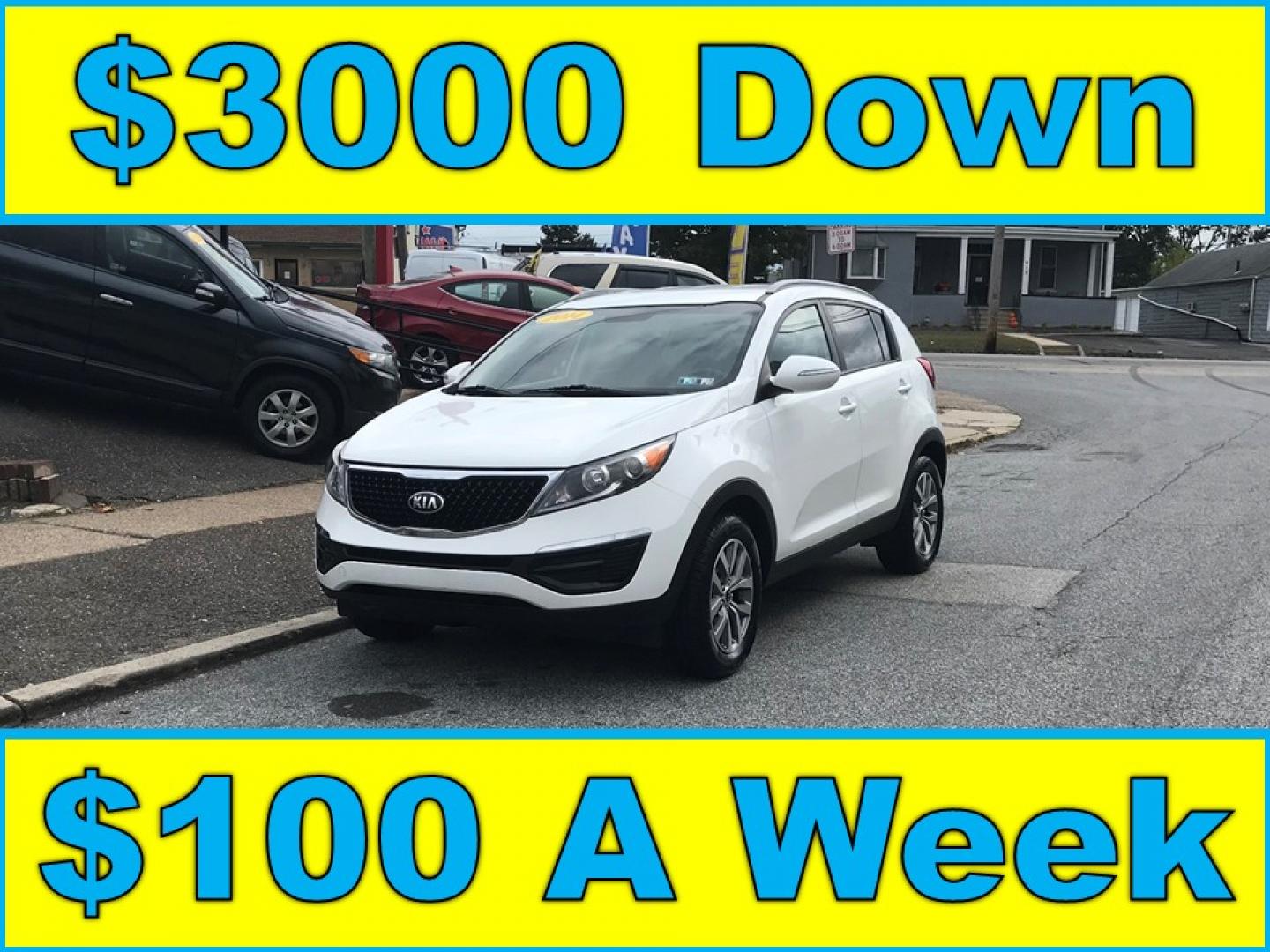 2014 White /Black Kia Sportage LX (KNDPB3AC3E7) with an 2.4L V6 DOHC 24V engine, 6-Speed Automatic transmission, located at 577 Chester Pike, Prospect Park, PA, 19076, (610) 237-1015, 39.886154, -75.302338 - 2014 Kia Sportage LX: Only 90k miles, SUPER CLEAN, new PA inspection, runs LIKE NEW! This vehicle comes inspected and has been given a bumper to bumper safety check. It is very clean, reliable, and well maintained. We offer a unique pay plan that is known for being the easiest and fastest financi - Photo#0